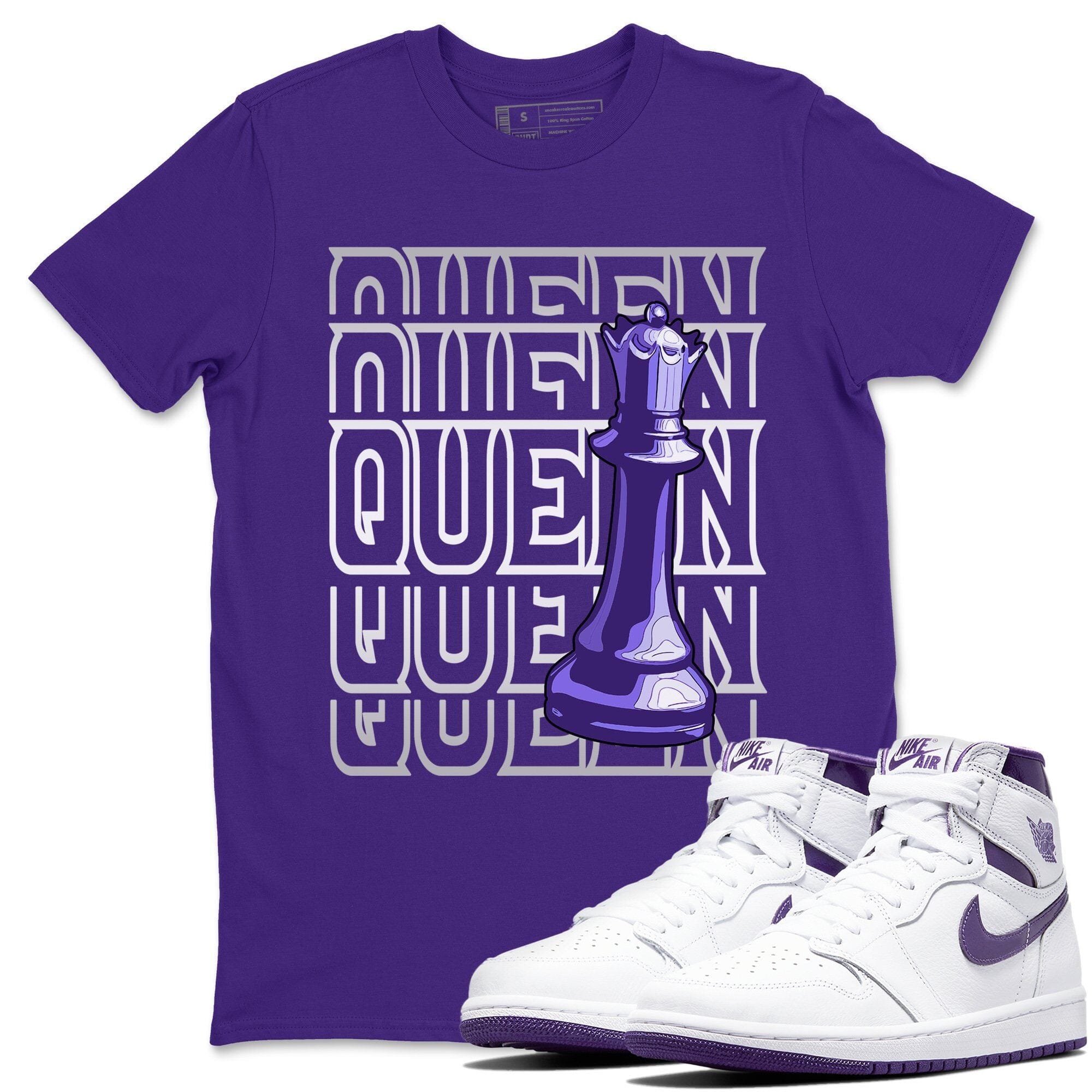 Queen Unisex Tops - Air Jordan 1 WMNS Court Purple