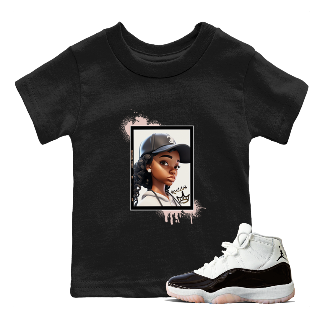 Queen snkmatch Tee Kids - Air Jordan 11 Neapolitan