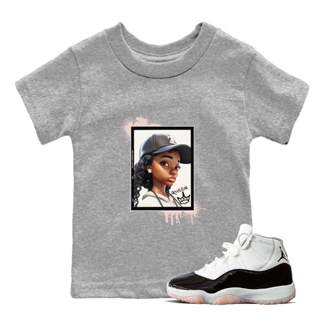 Queen snkmatch Tee Kids - Air Jordan 11 Neapolitan