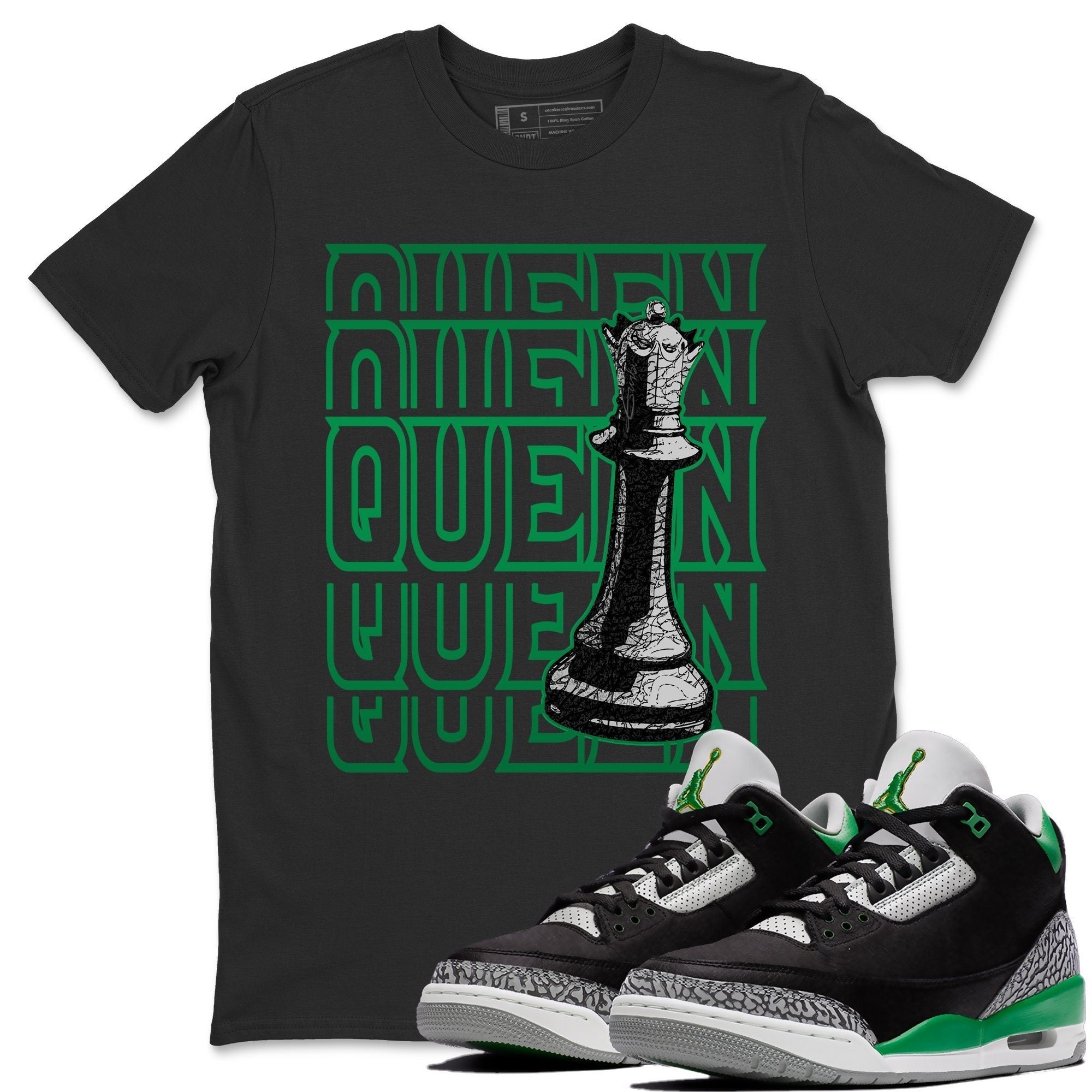 Queen Unisex Tops - Air Jordan 3 Pine Green