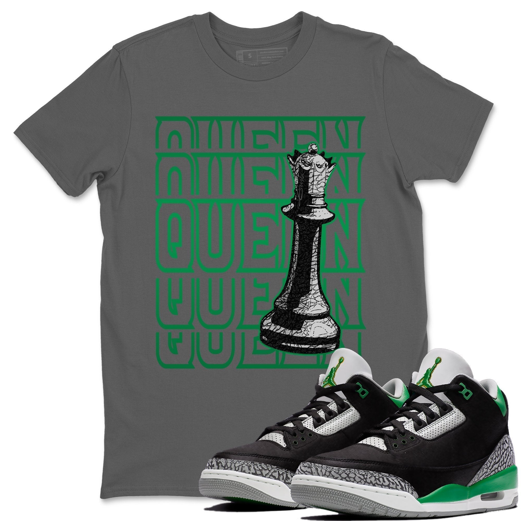 Queen Unisex Tops - Air Jordan 3 Pine Green
