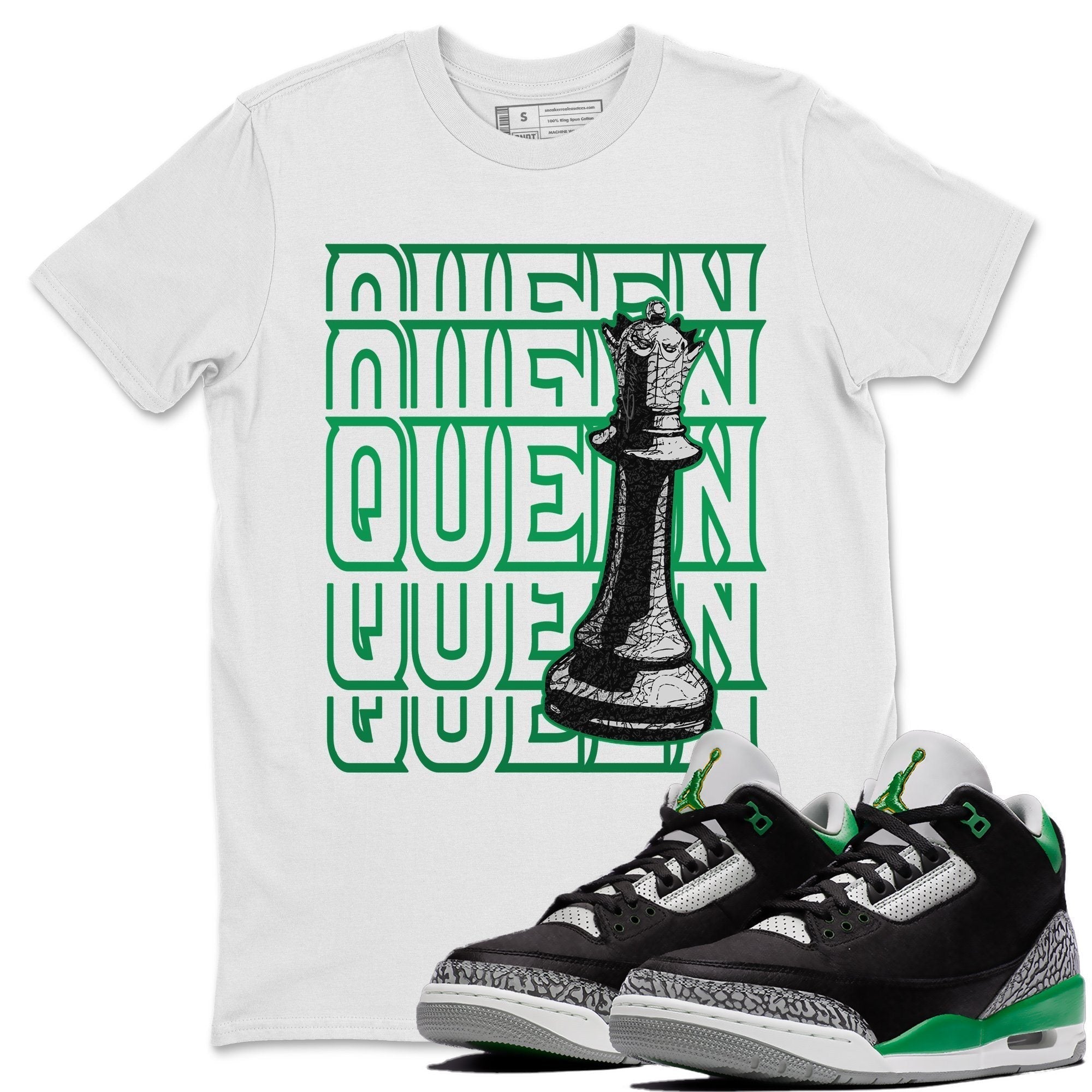 Queen Unisex Tops - Air Jordan 3 Pine Green