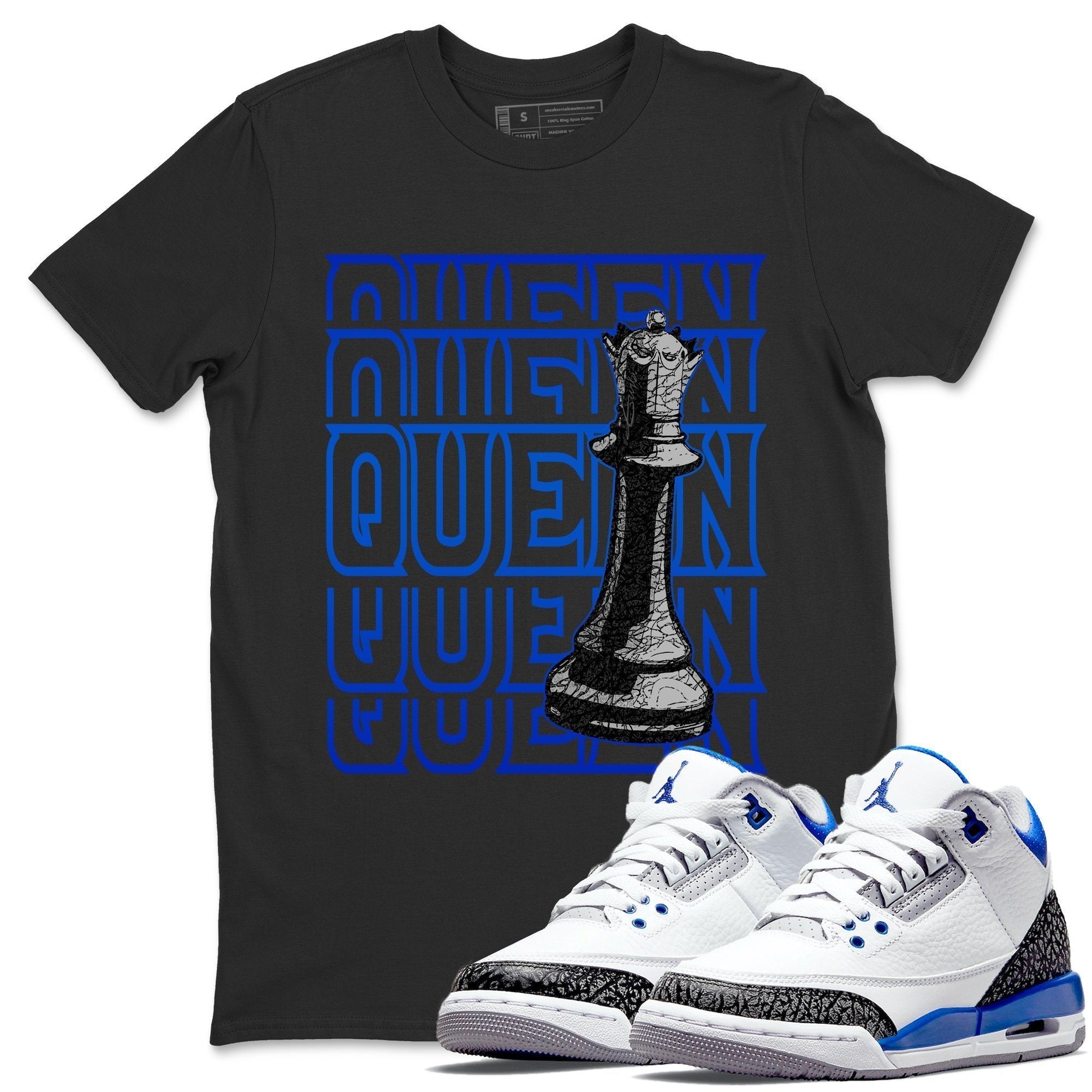 Queen Unisex Tops - Air Jordan 3 Racer Blue