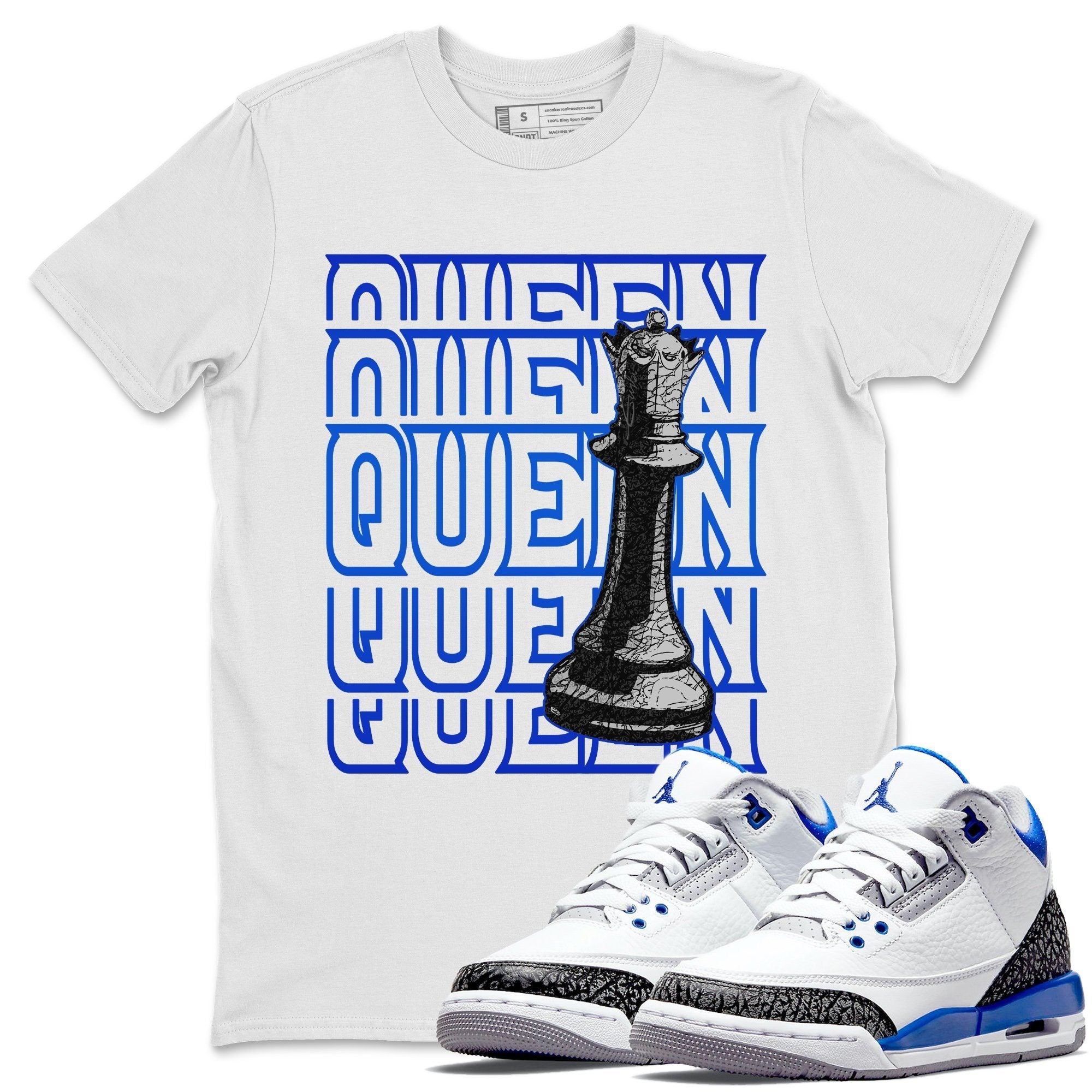 Queen Unisex Tops - Air Jordan 3 Racer Blue