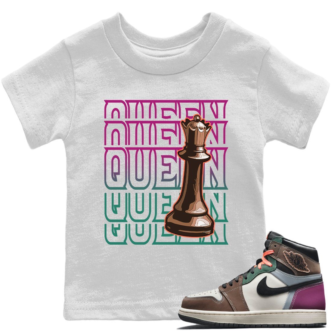 Queen Kids Tops - Air Jordan 1 Hand Crafted