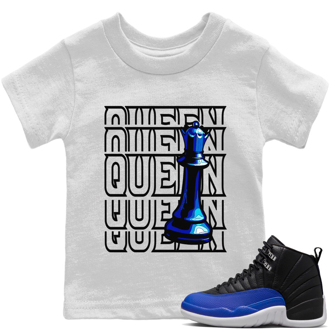 Queen Kids Tops - Air Jordan 12 Hyper Royal