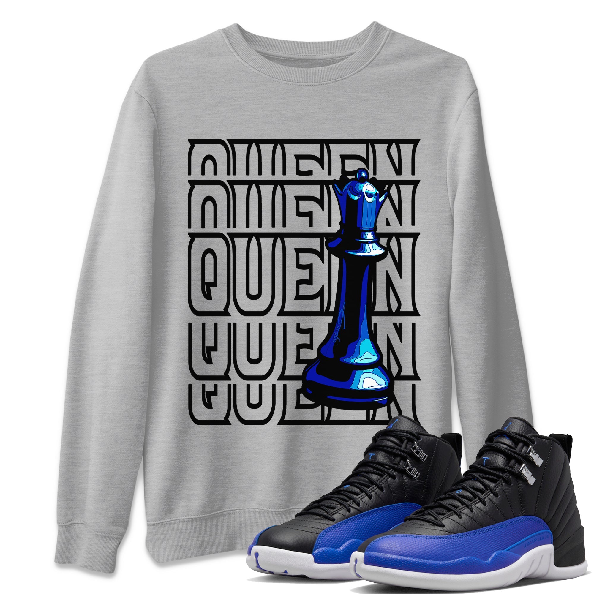 Queen Unisex Tops - Air Jordan 12 Hyper Royal