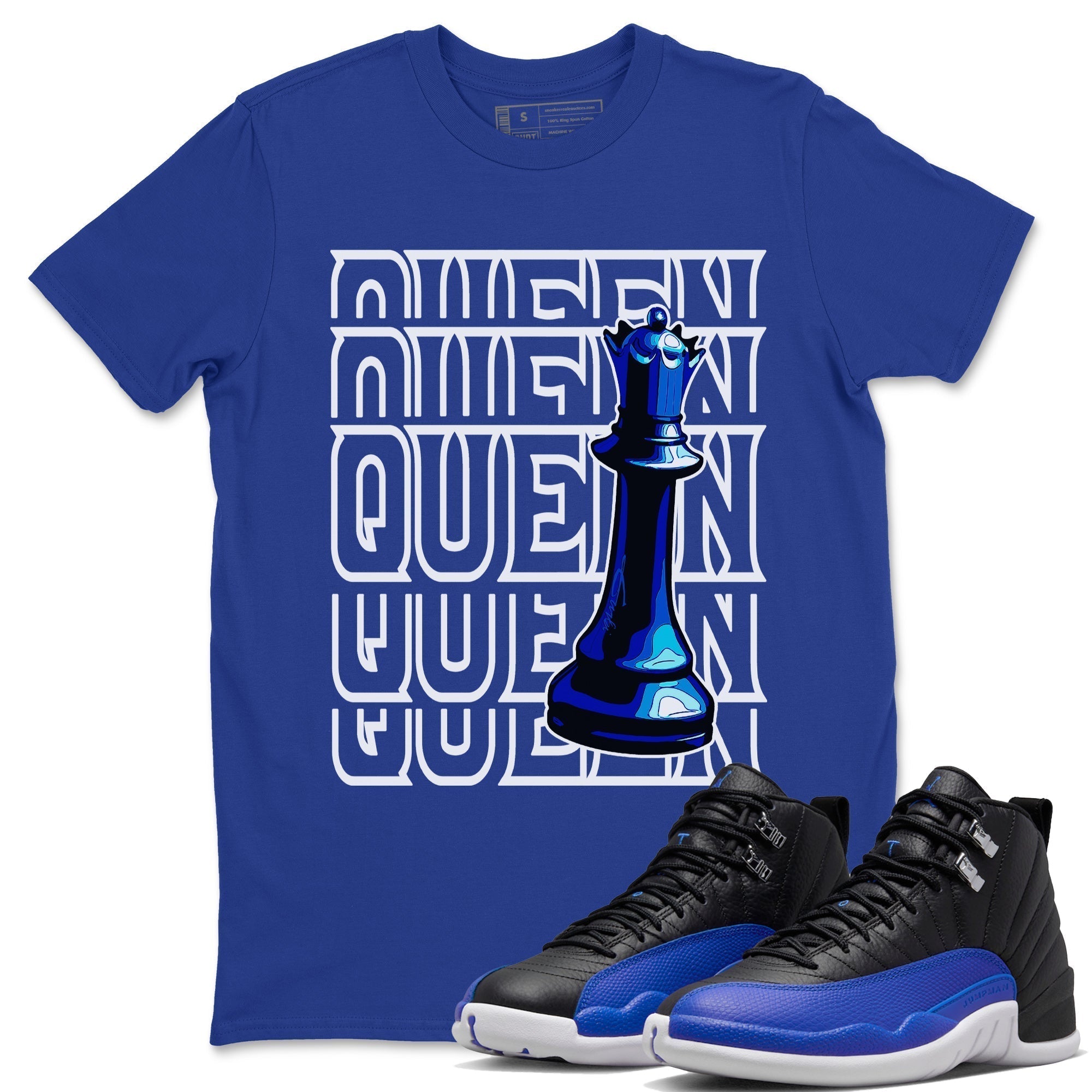 Queen Unisex Tops - Air Jordan 12 Hyper Royal