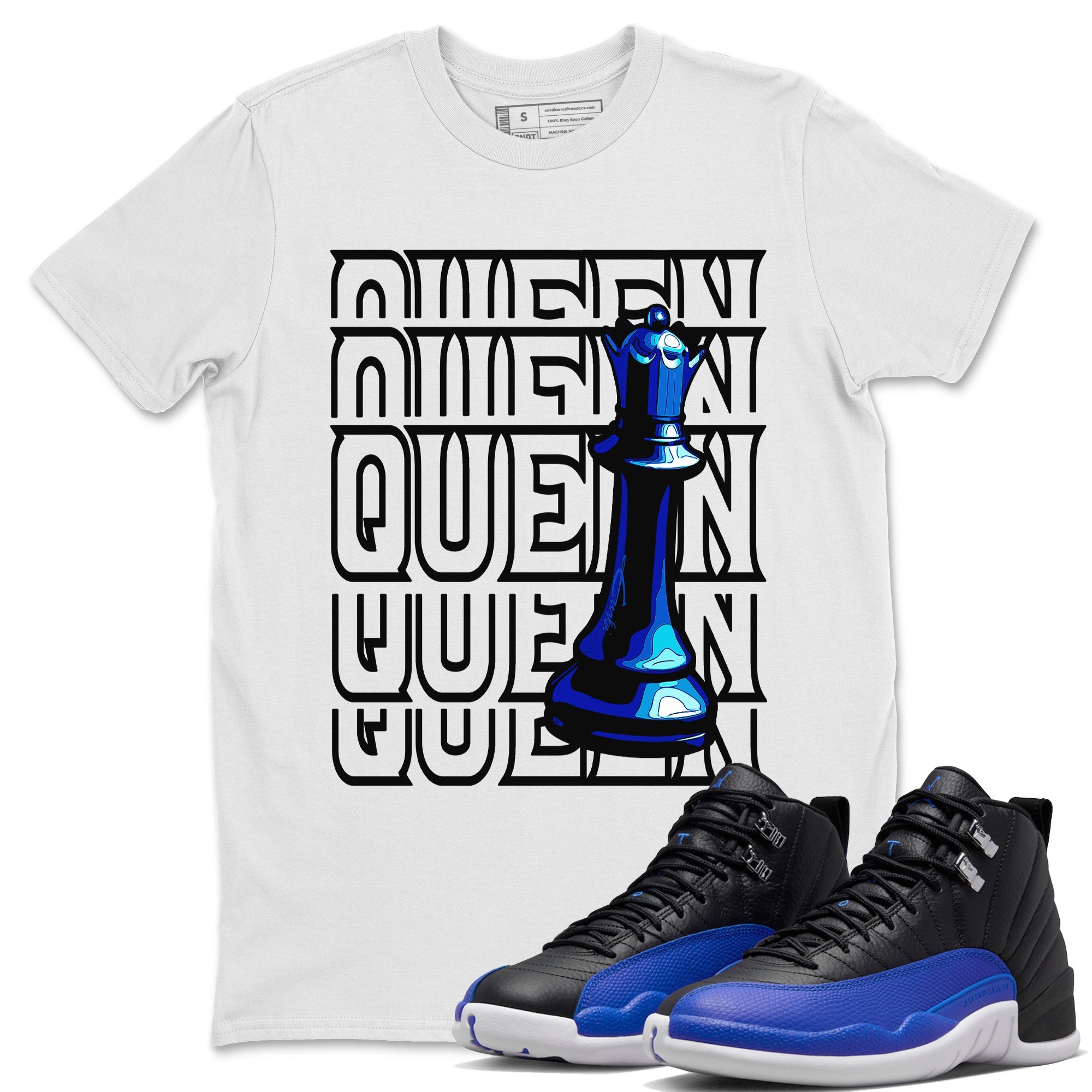 Queen Unisex Tops - Air Jordan 12 Hyper Royal
