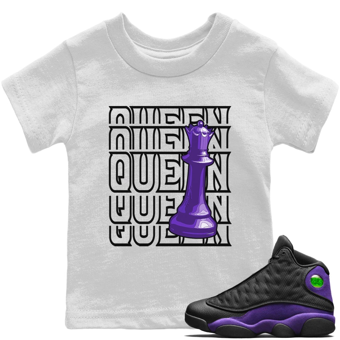 Queen Kids Tops - Air Jordan 13 Court Purple