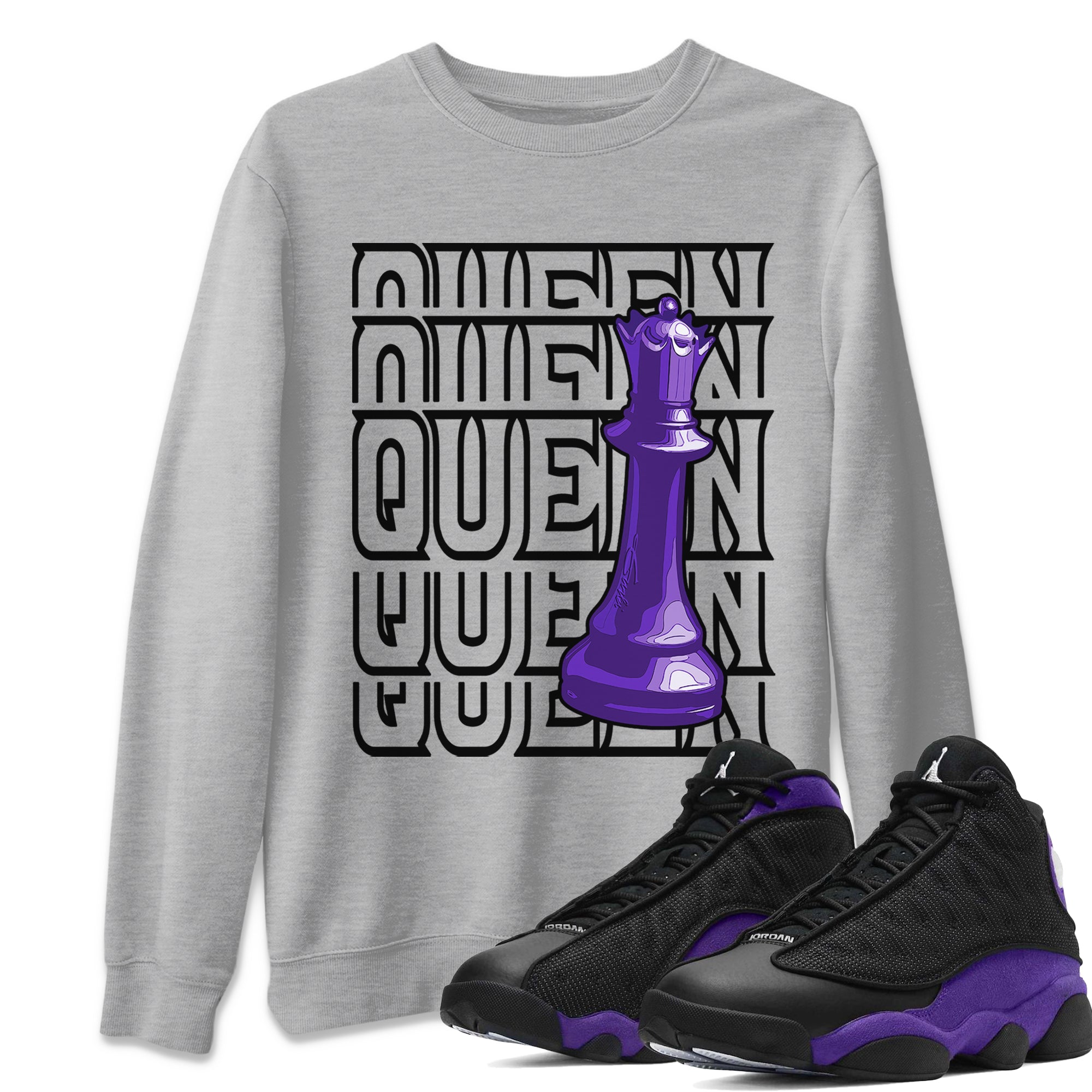 Queen Unisex Tops - Air Jordan 13 Court Purple