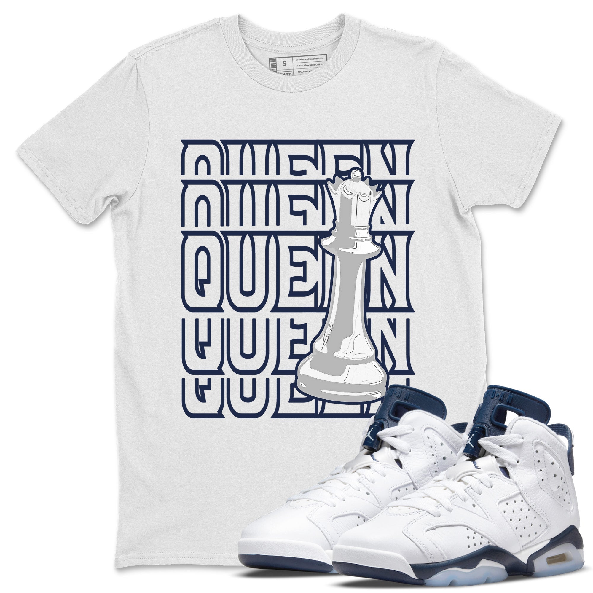 Queen Unisex Tops - Air Jordan 6 Midnight Navy