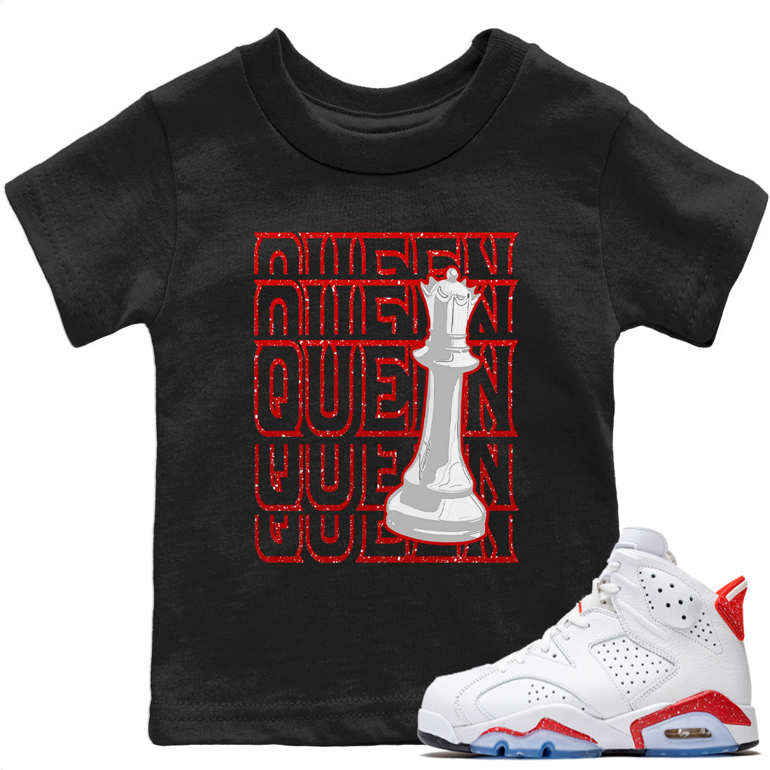 Queen Kids Tops - Air Jordan 6 Red Velvet Cookies
