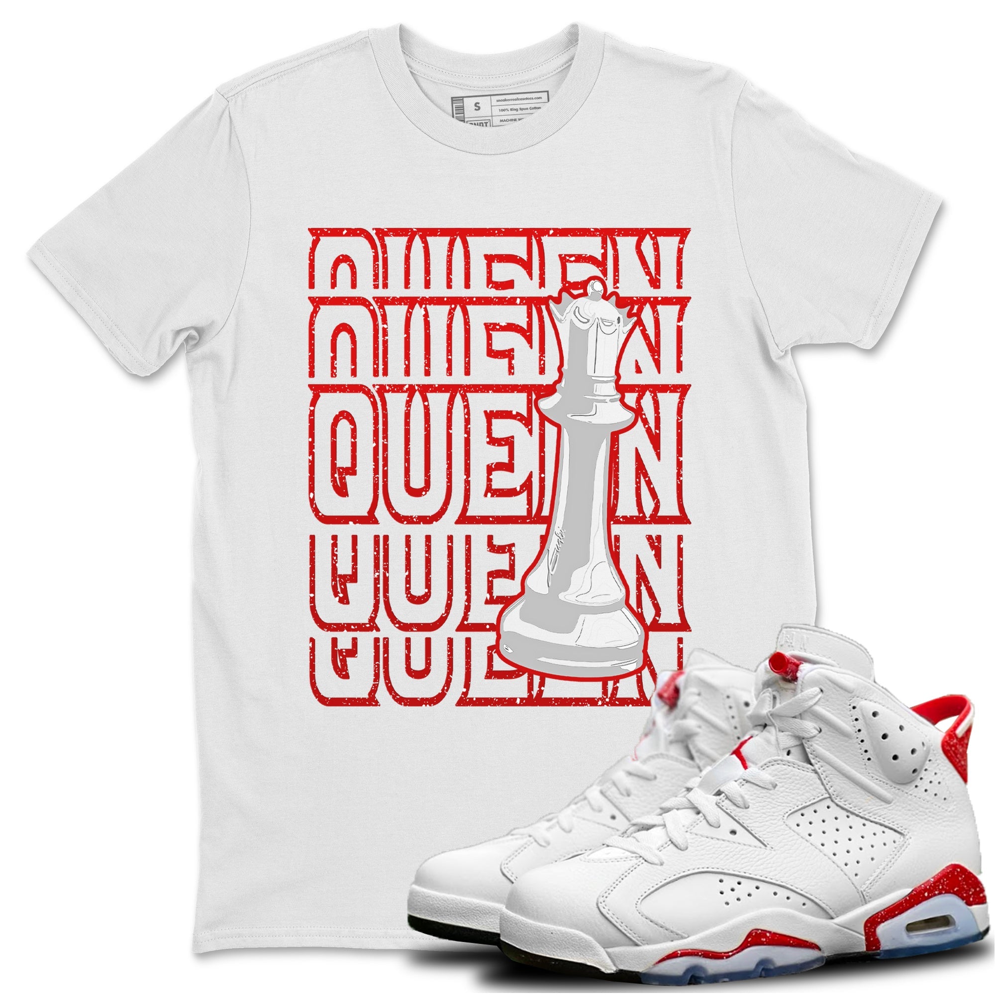 Queen Unisex Tops - Air Jordan 6 Red Velvet Cookies