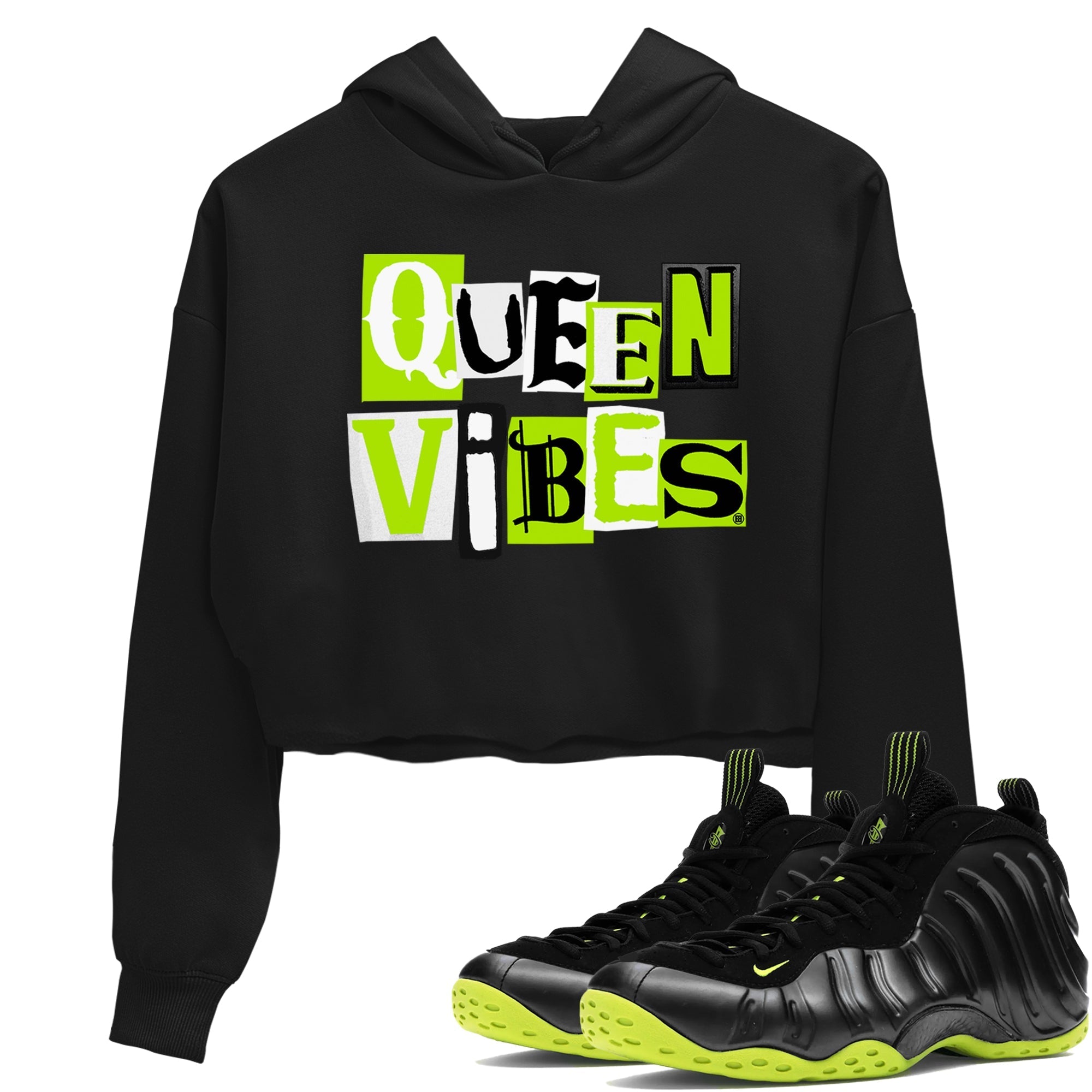 Queen Vibes snkmatch Women's Top - Air Foamposite One Black Volt