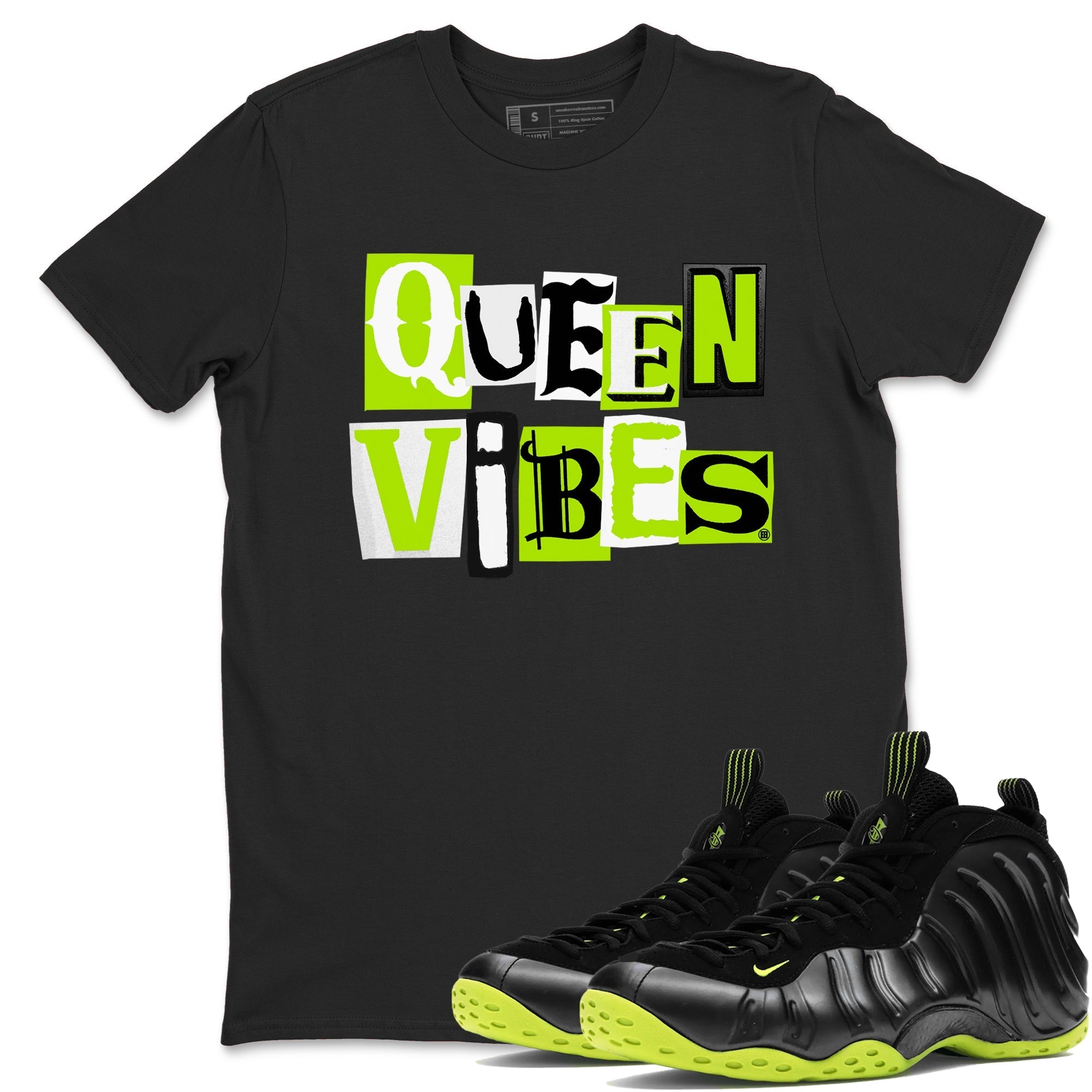 Queen Vibes snkmatch Tees - Air Foamposite One Black Volt