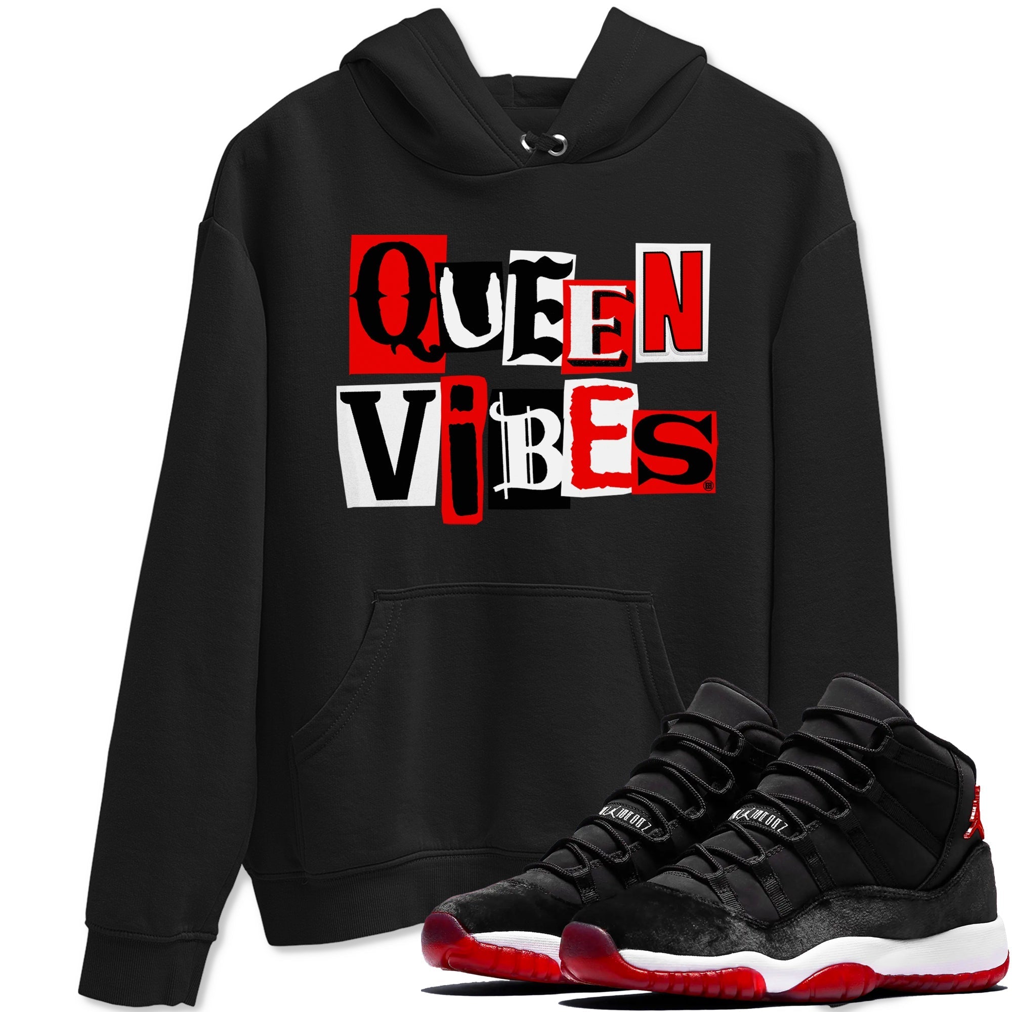 Queen Vibes snkmatch Tees - Air Jordan 11 Bred Velvet