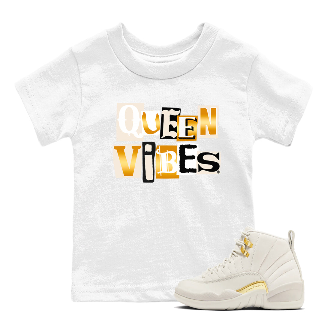 Queen Vibes snkmatch Tees Kids - Air Jordan 12 Phantom