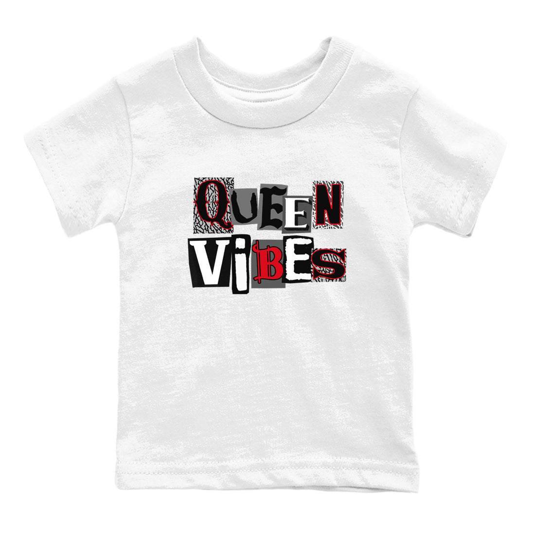 Queen Vibes snkmatch Tees Kids - Air Jordan 3 Black Cement