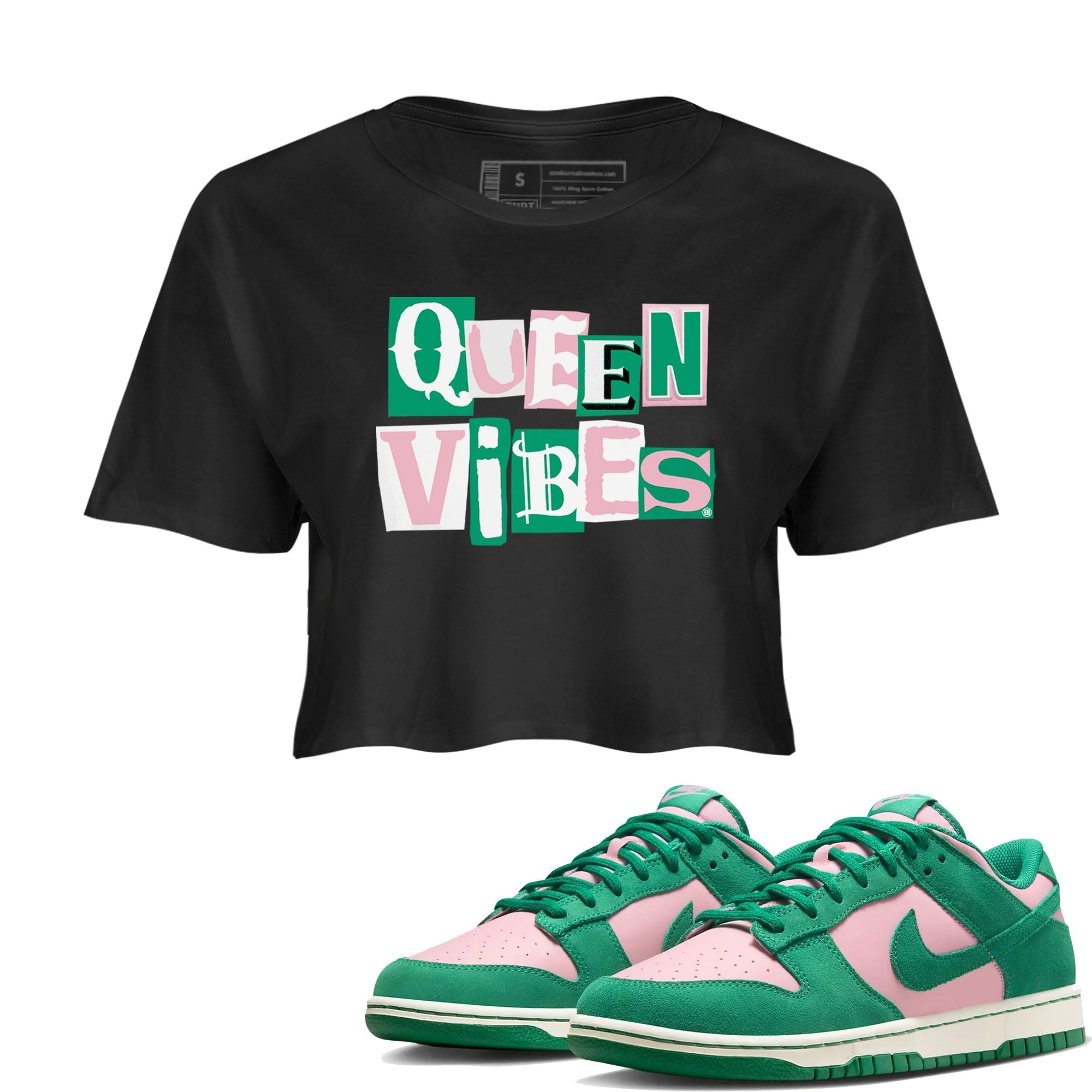 Queen Vibes snkmatch Women's Top - Dunk Medium Soft Pink Malachite