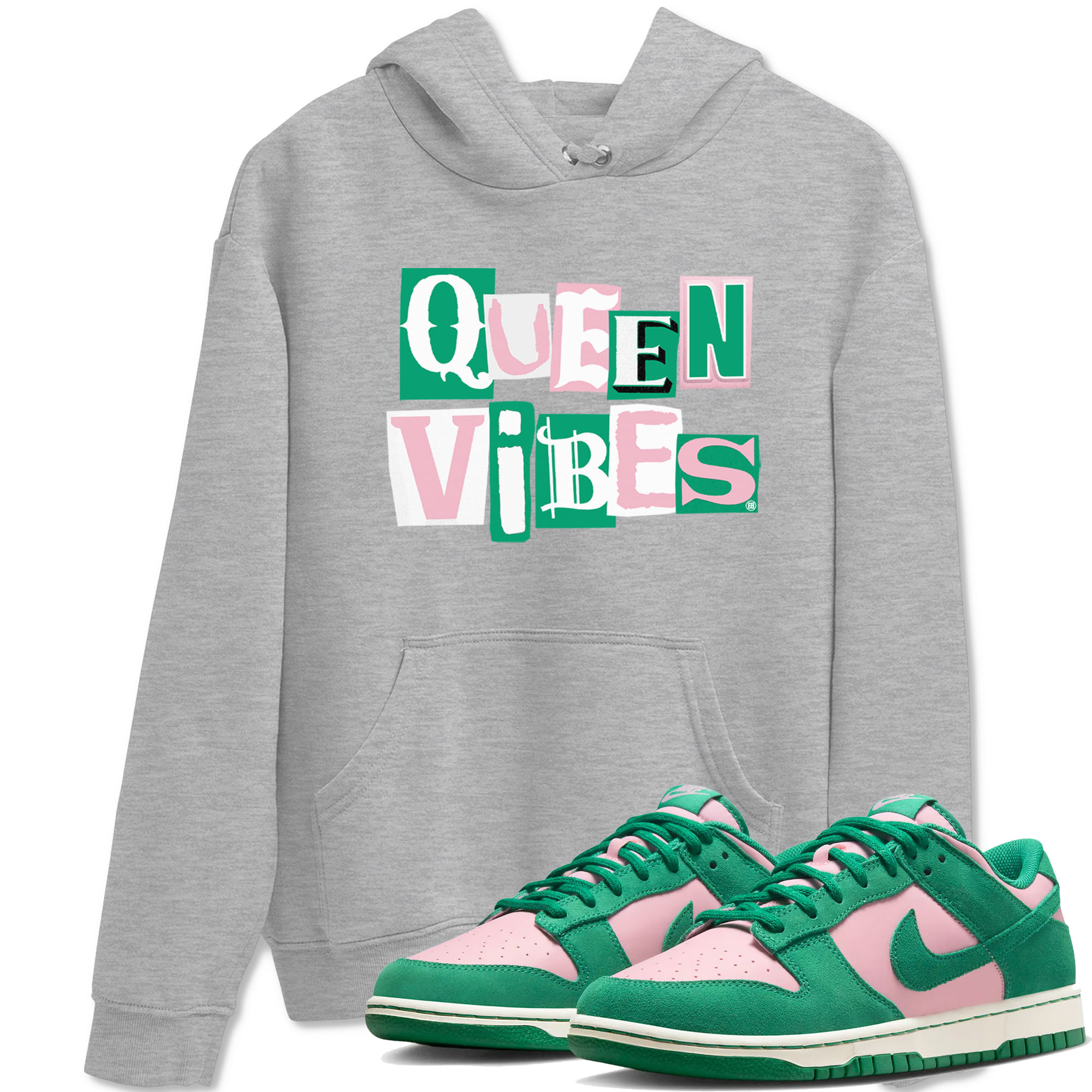 Queen Vibes snkmatch Tees - Dunk Medium Soft Pink Malachite