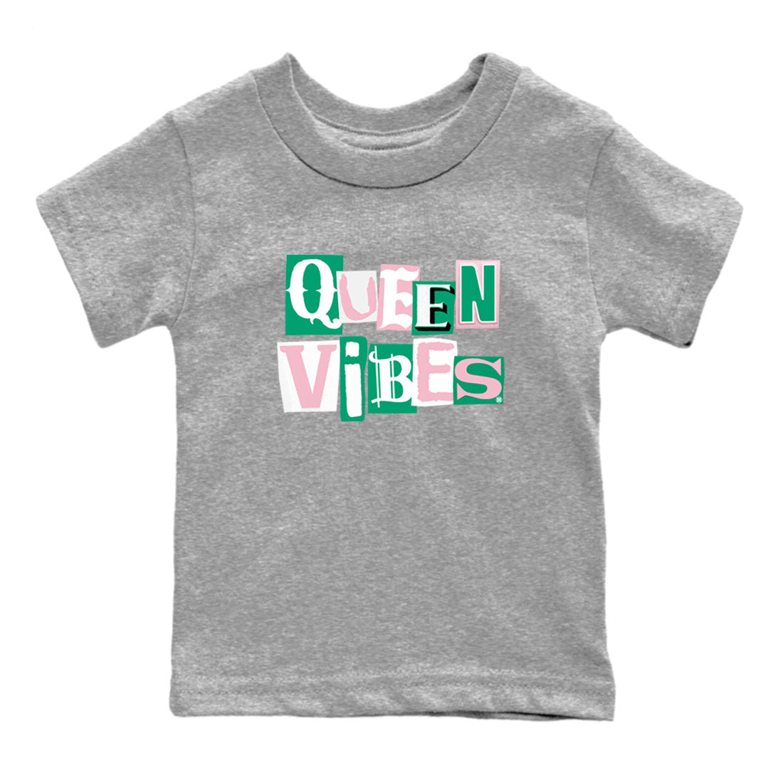 Queen Vibes snkmatch Tees Kids - Dunk Medium Soft Pink Malachite