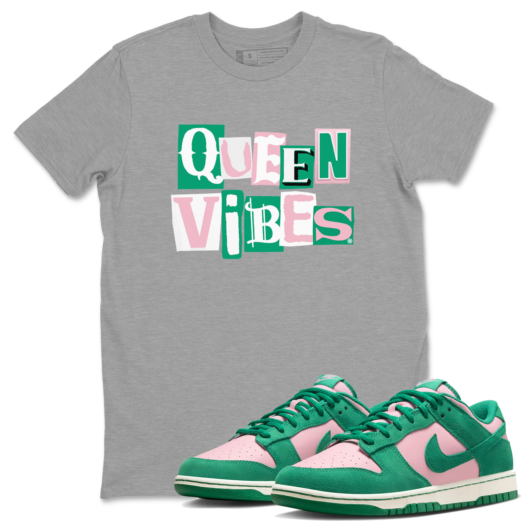 Queen Vibes snkmatch Tees - Dunk Medium Soft Pink Malachite
