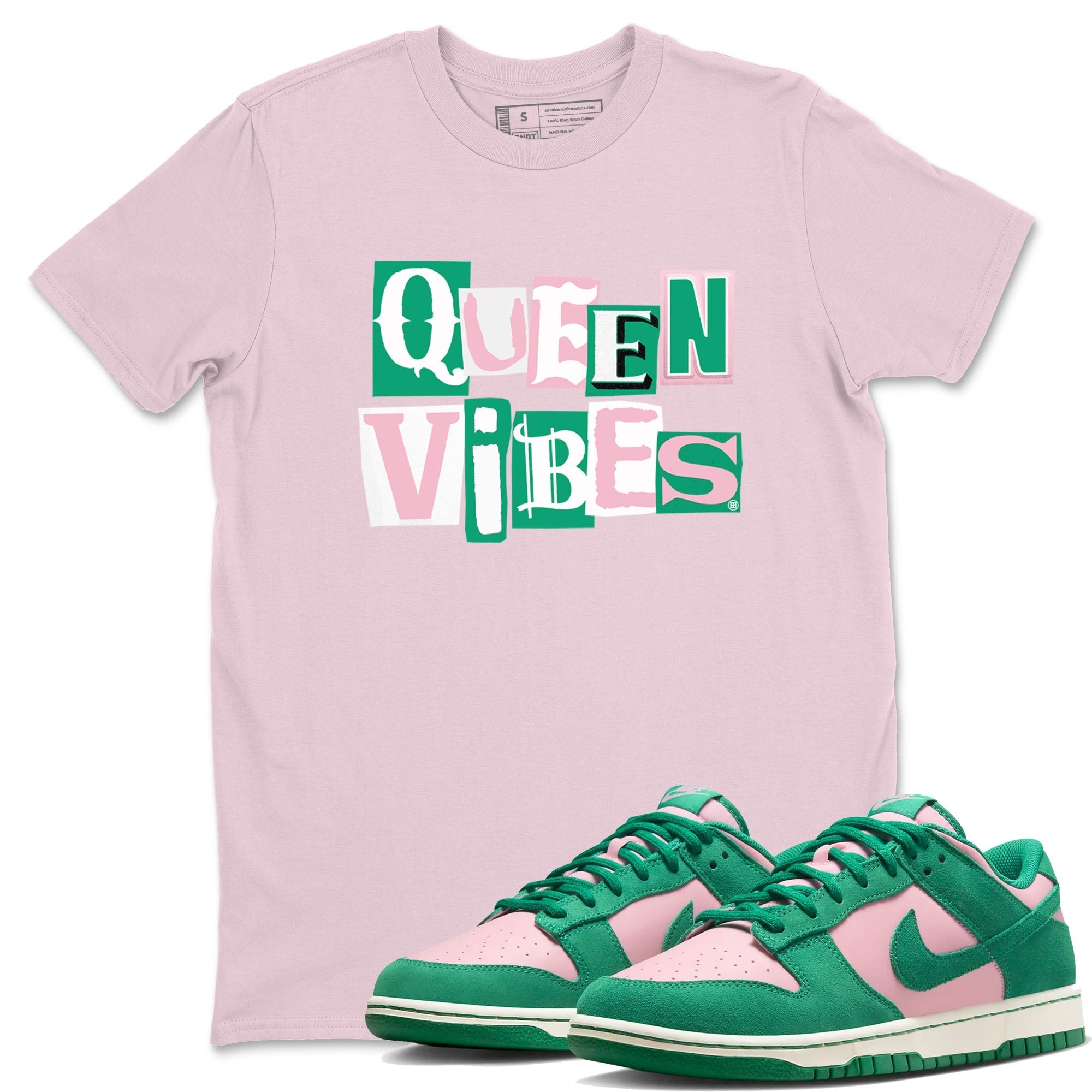 Queen Vibes snkmatch Tees - Dunk Medium Soft Pink Malachite