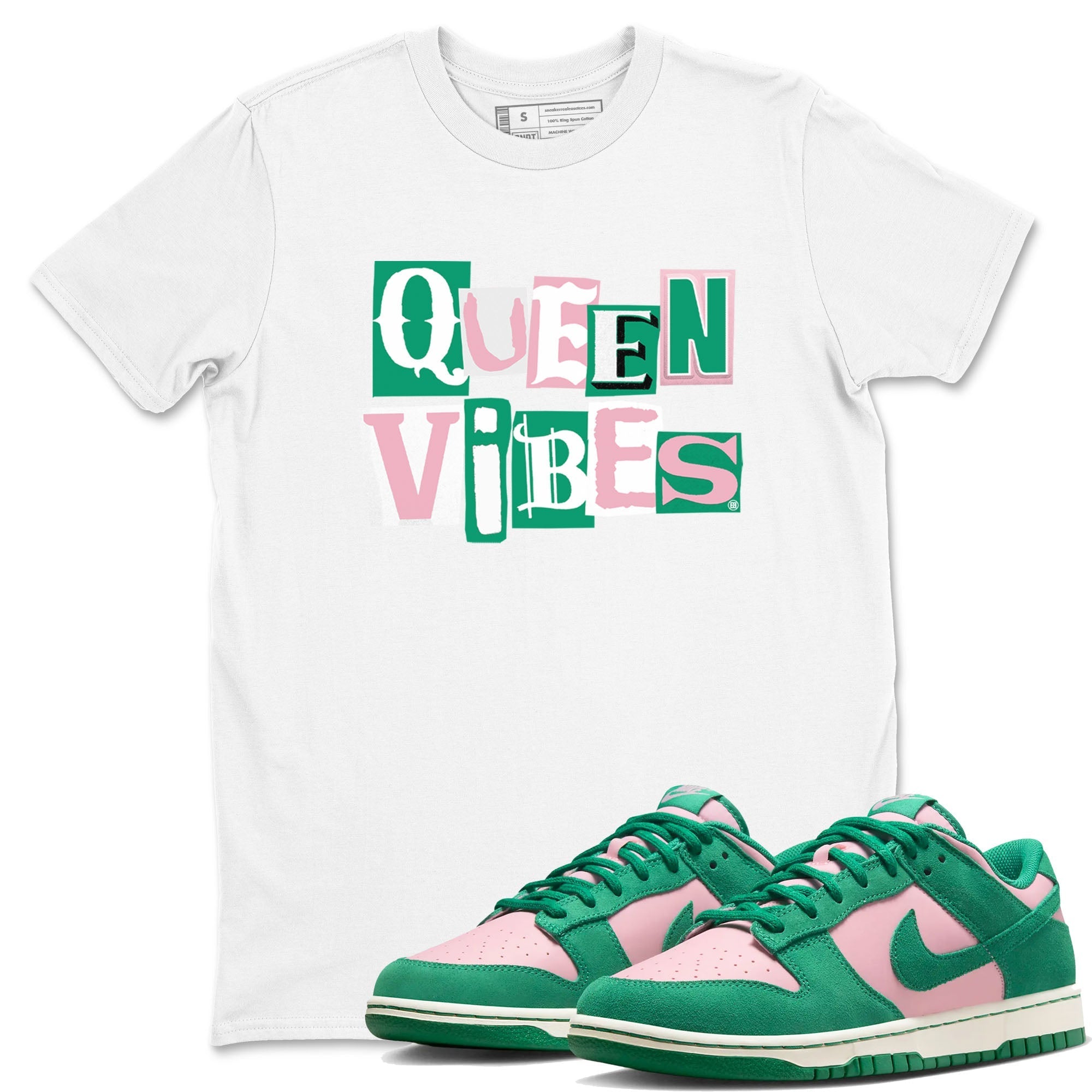 Queen Vibes snkmatch Tees - Dunk Medium Soft Pink Malachite