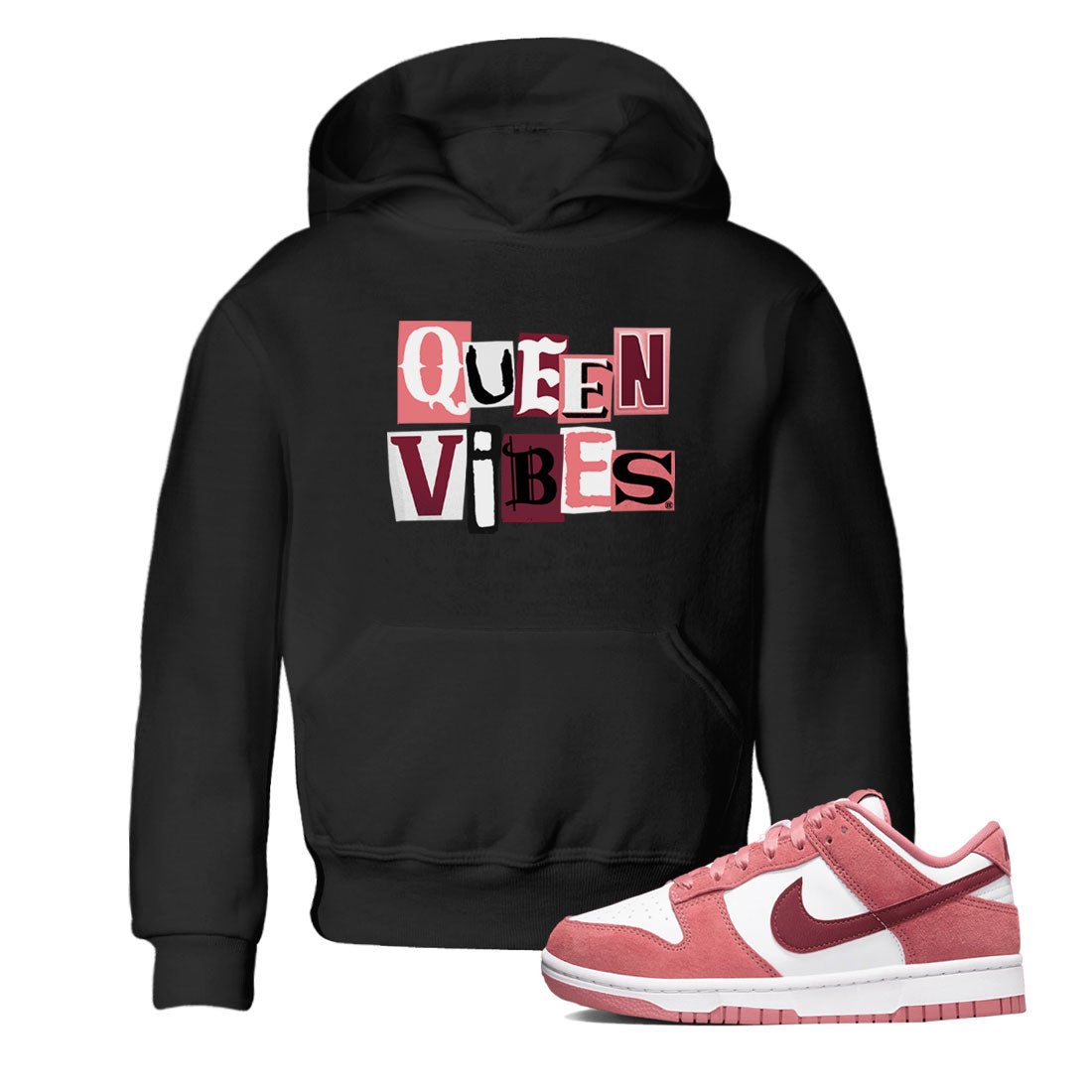 Queen Vibes snkmatch Tees Kids - Dunk Valentines Day 2024