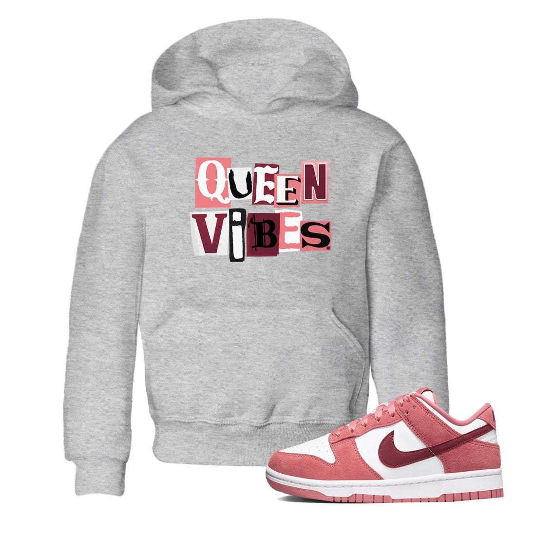 Queen Vibes snkmatch Tees Kids - Dunk Valentines Day 2024