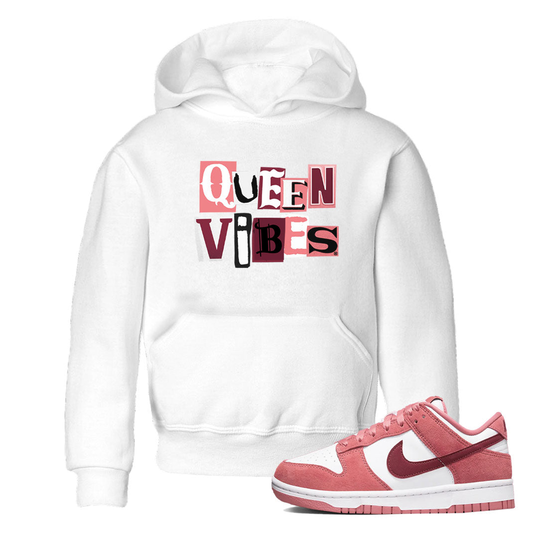 Queen Vibes snkmatch Tees Kids - Dunk Valentines Day 2024