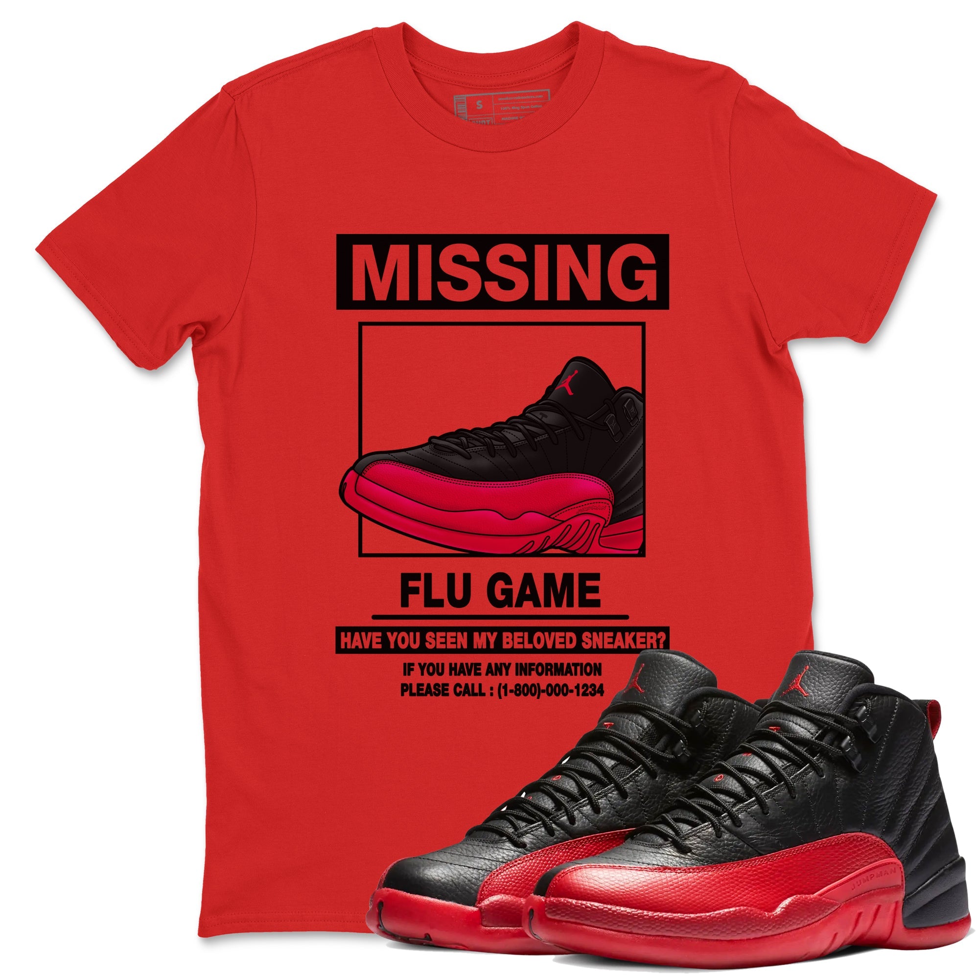 Missing snkmatch snkmatch Tees - Air Jordan 12 Flu Game