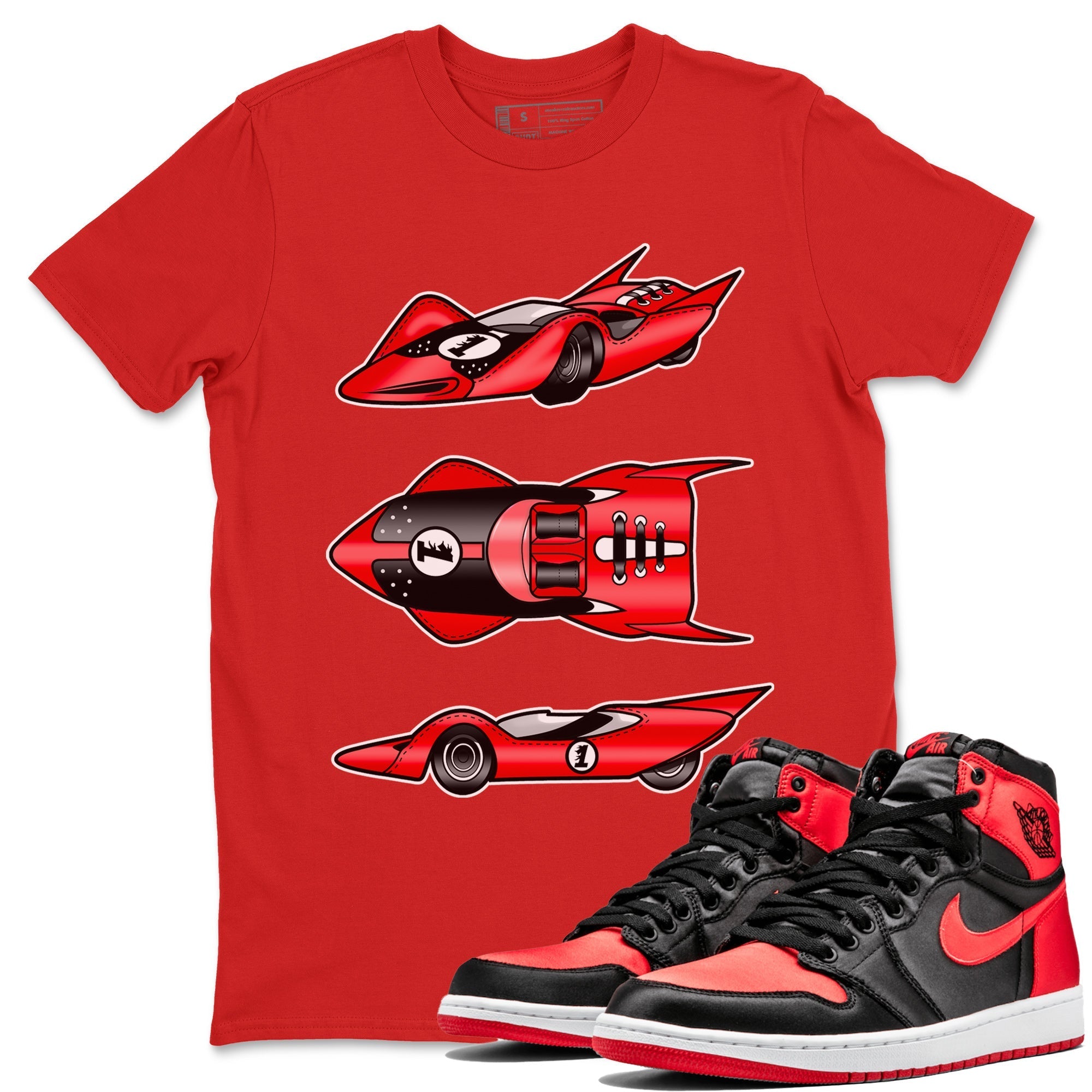 Race Car Unisex Tops - Air Jordan 1 Satin Bred