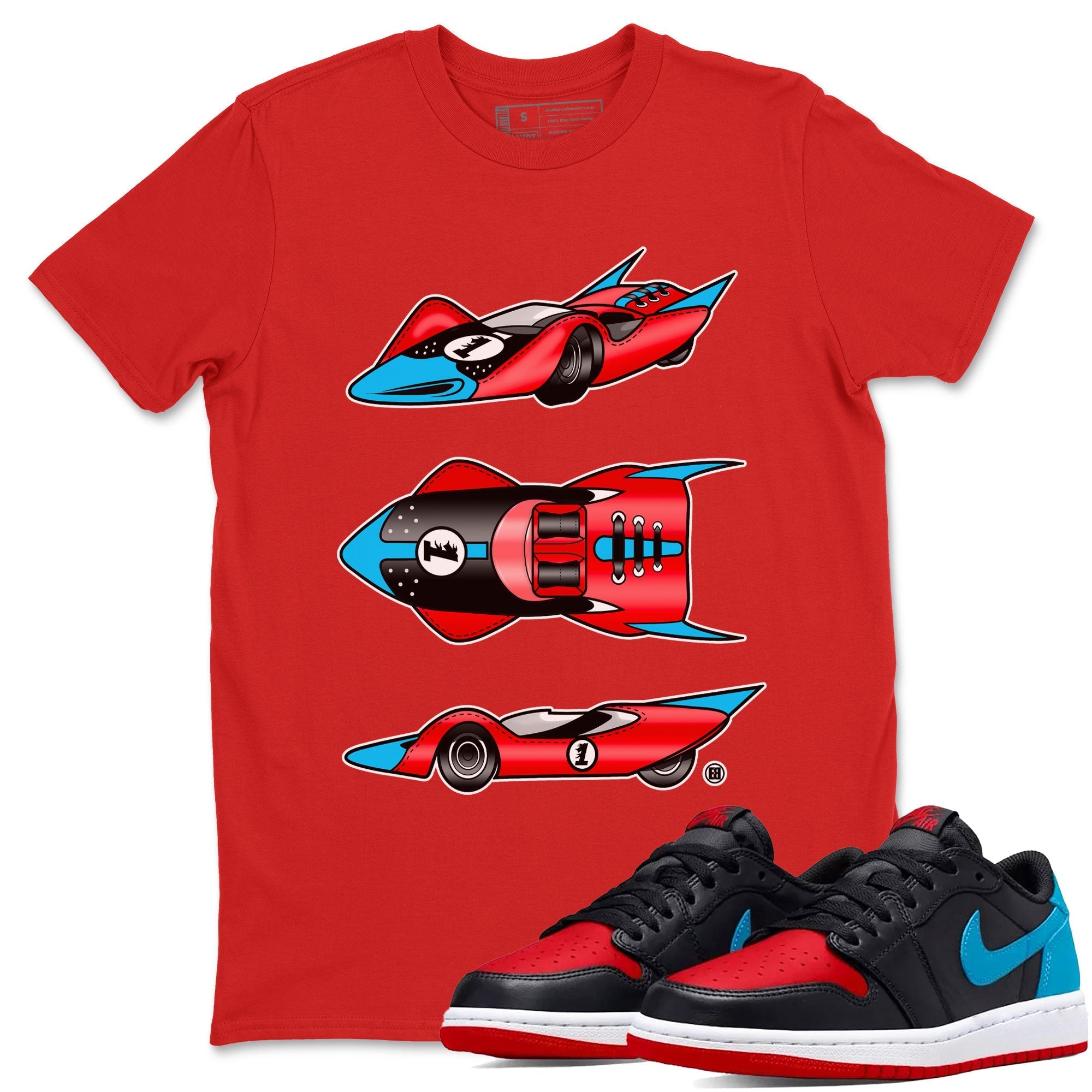 Race Car Unisex Tops - Air Jordan 1 UNC to Chicago