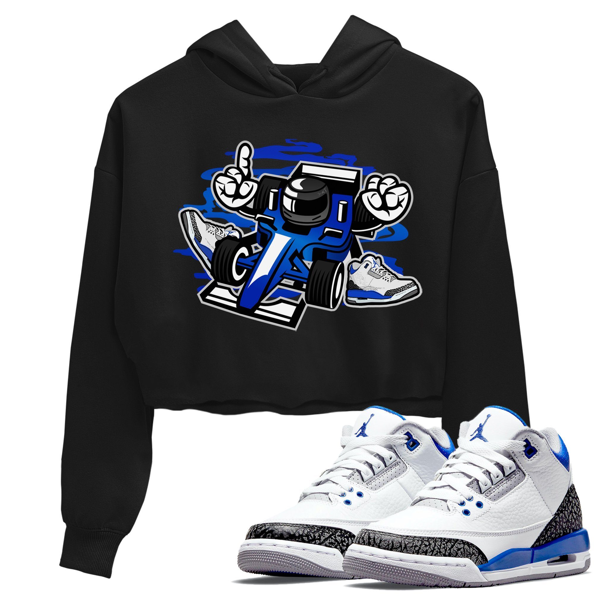 Racer Women's Tops - Air Jordan 3 Racer Blue