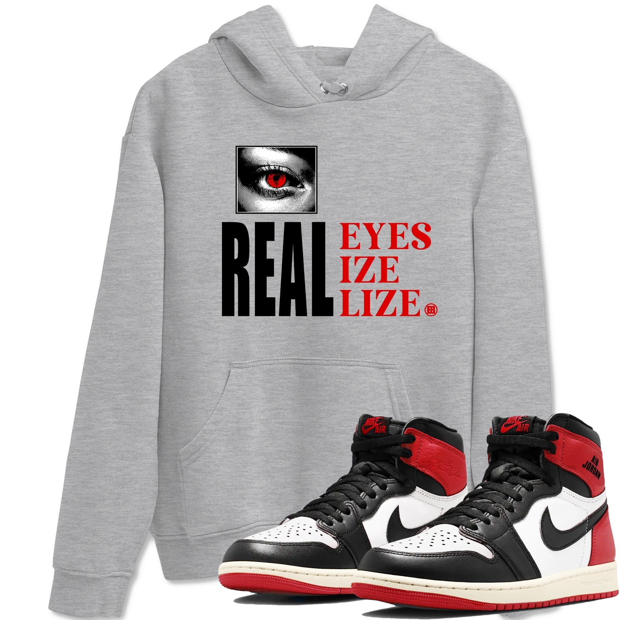 Real Eyes snkmatch Tees - Air Jordan 1 Black Toe