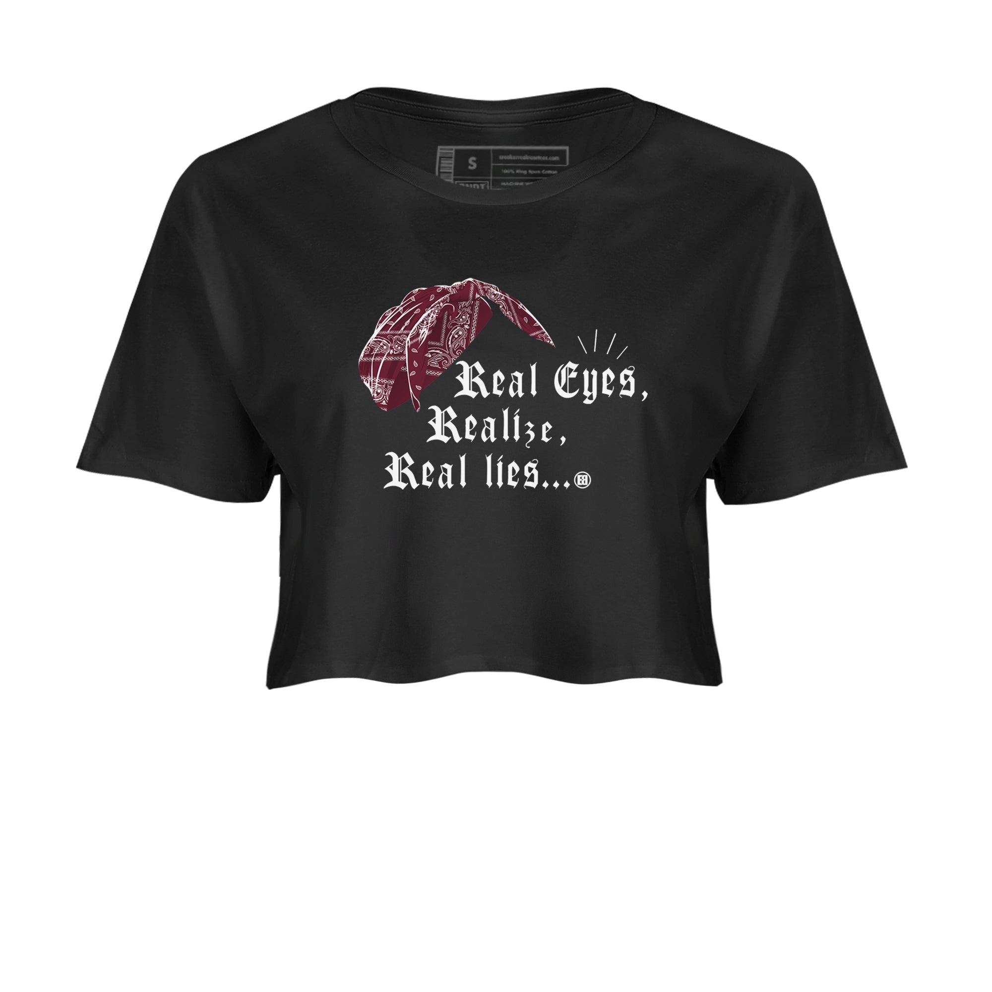 Real Eyes Realize Real Lies snkmatch Women's Top - Air Jordan 1 Metallic Burgundy
