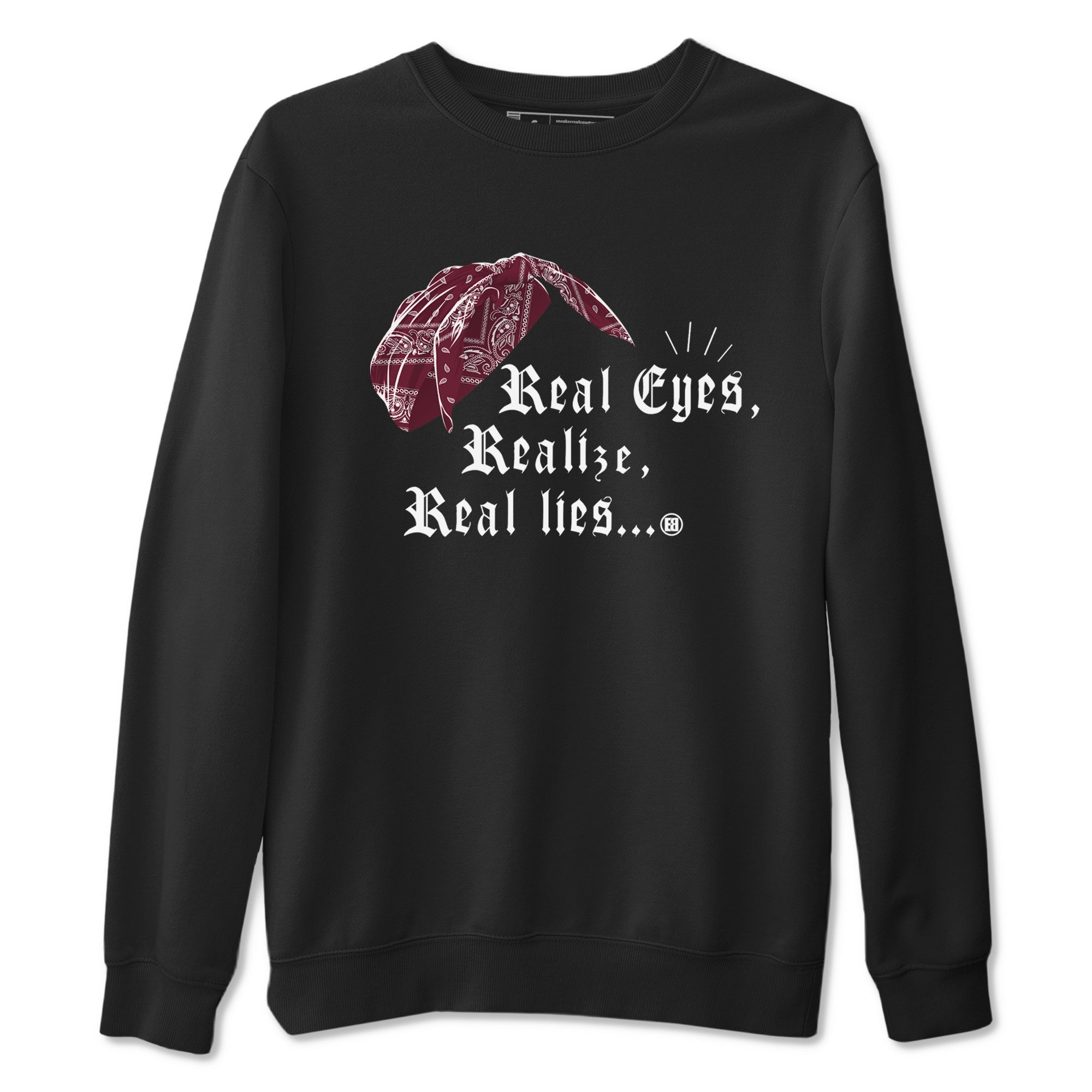 Real Eyes Realize Real Lies snkmatch Tees - Air Jordan 1 Metallic Burgundy