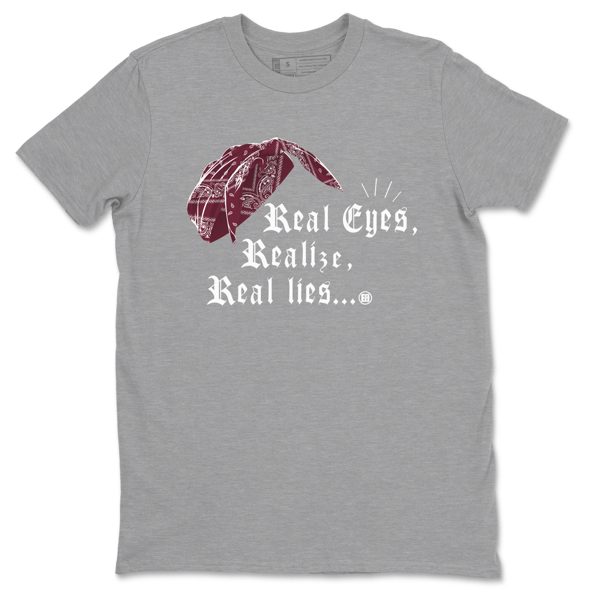 Real Eyes Realize Real Lies snkmatch Tees - Air Jordan 1 Metallic Burgundy