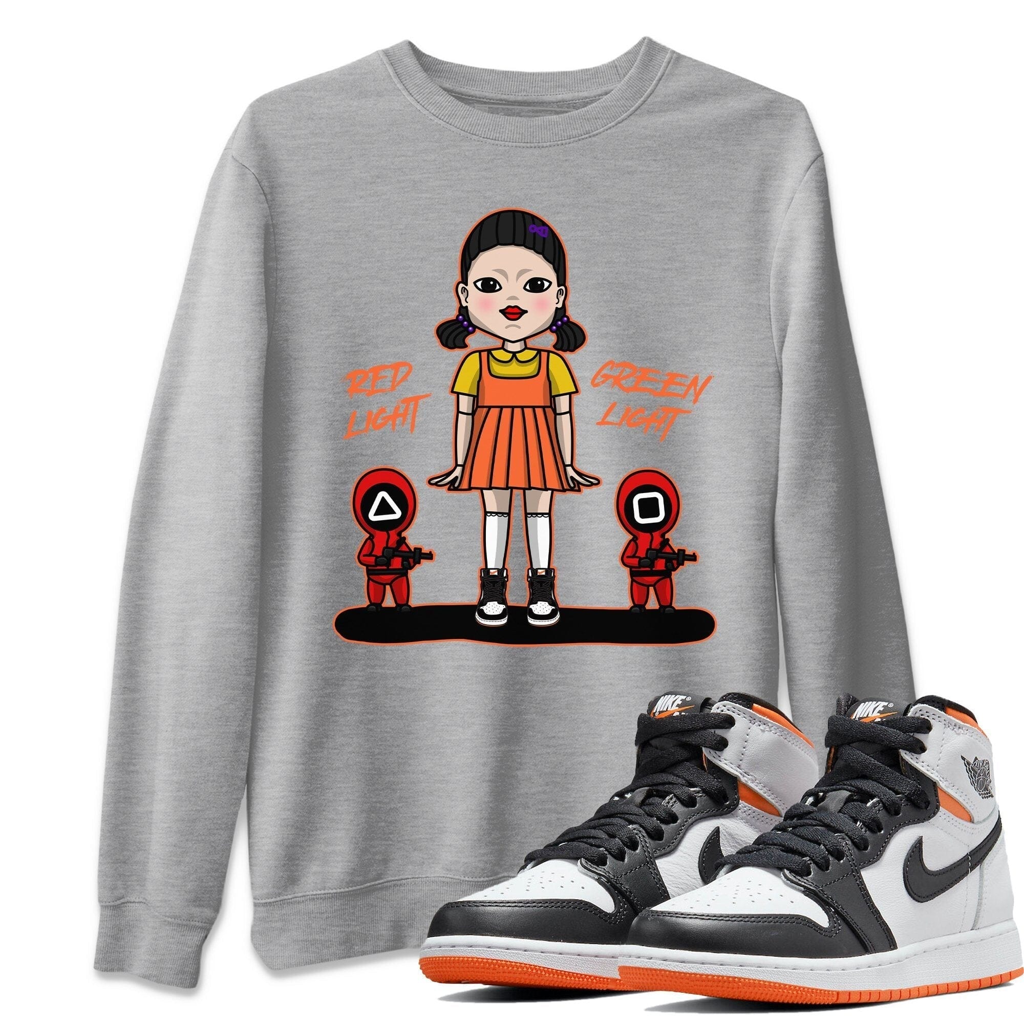 Red Light Green Light Unisex Tops - Air Jordan 1 Electro Orange