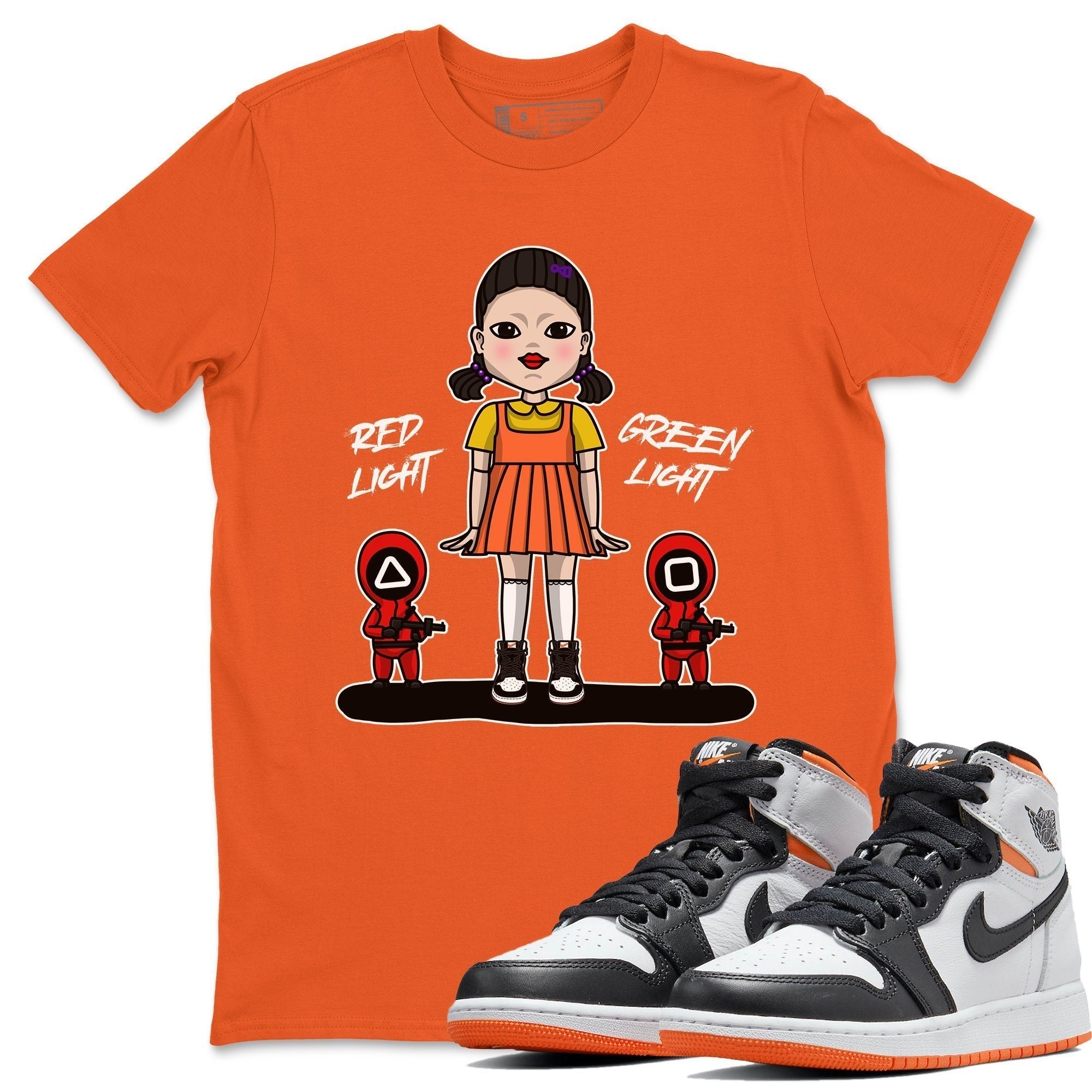 Red Light Green Light Unisex Tops - Air Jordan 1 Electro Orange
