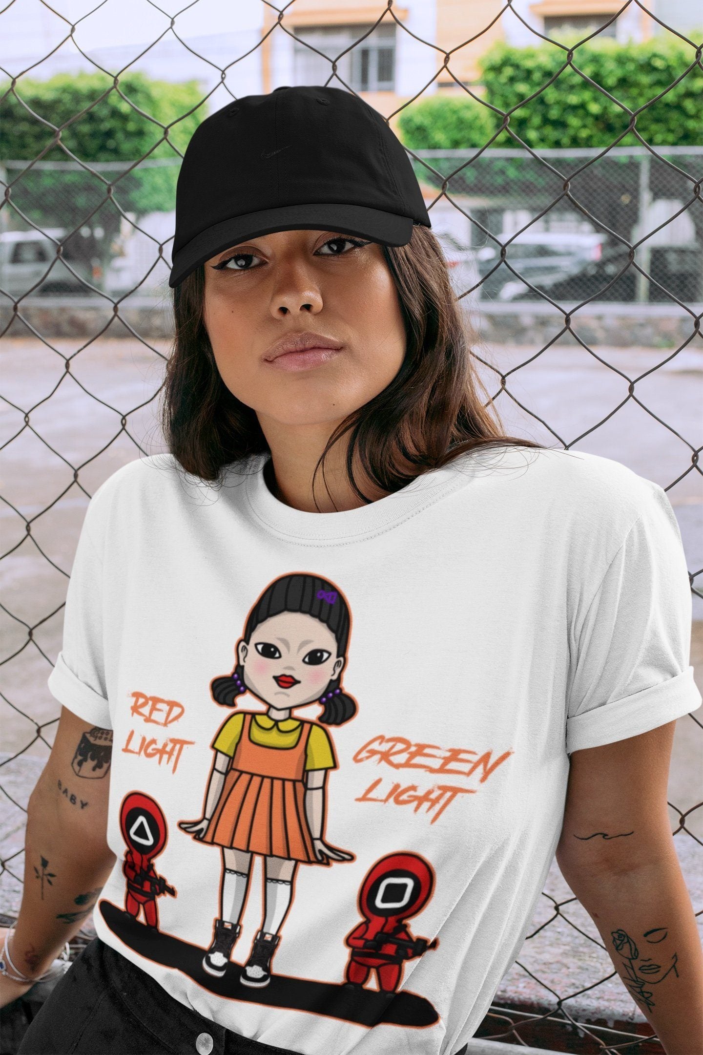 Red Light Green Light Unisex Tops - Air Jordan 1 Electro Orange