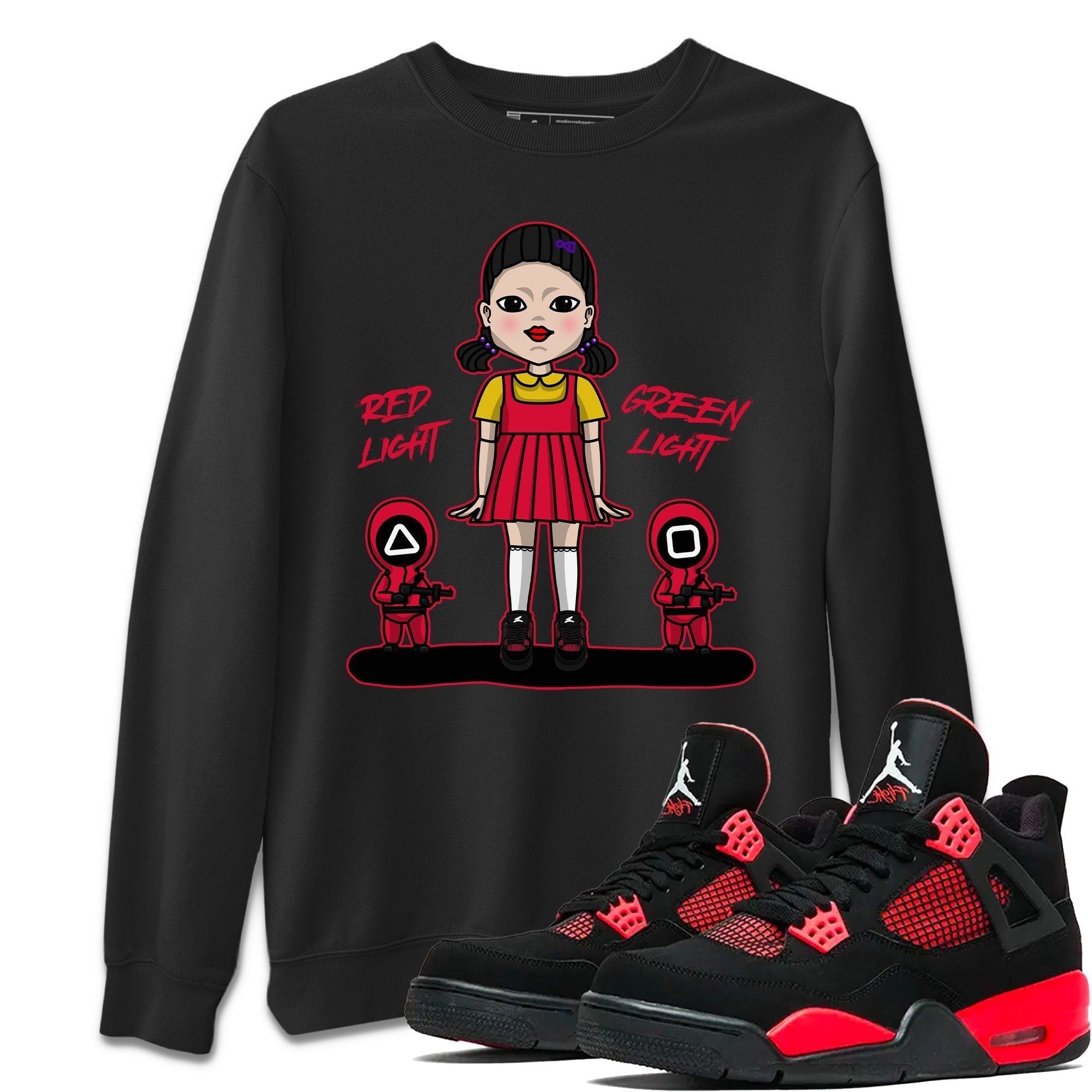Red Light Green Light Unisex Tops - Air Jordan 4 Red Thunder