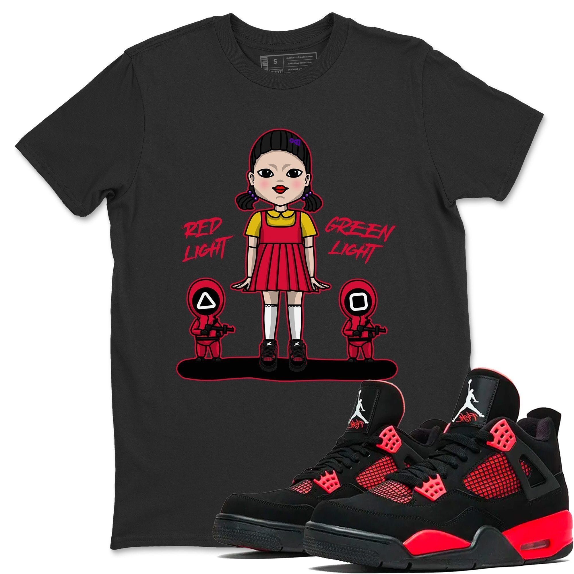 Red Light Green Light Unisex Tops - Air Jordan 4 Red Thunder