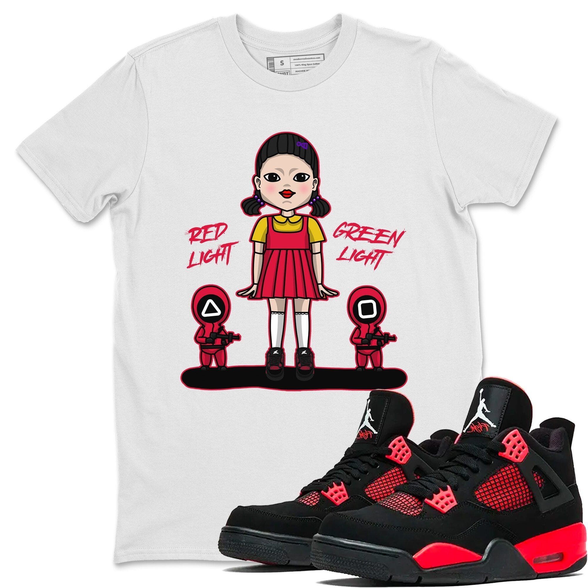 Red Light Green Light Unisex Tops - Air Jordan 4 Red Thunder