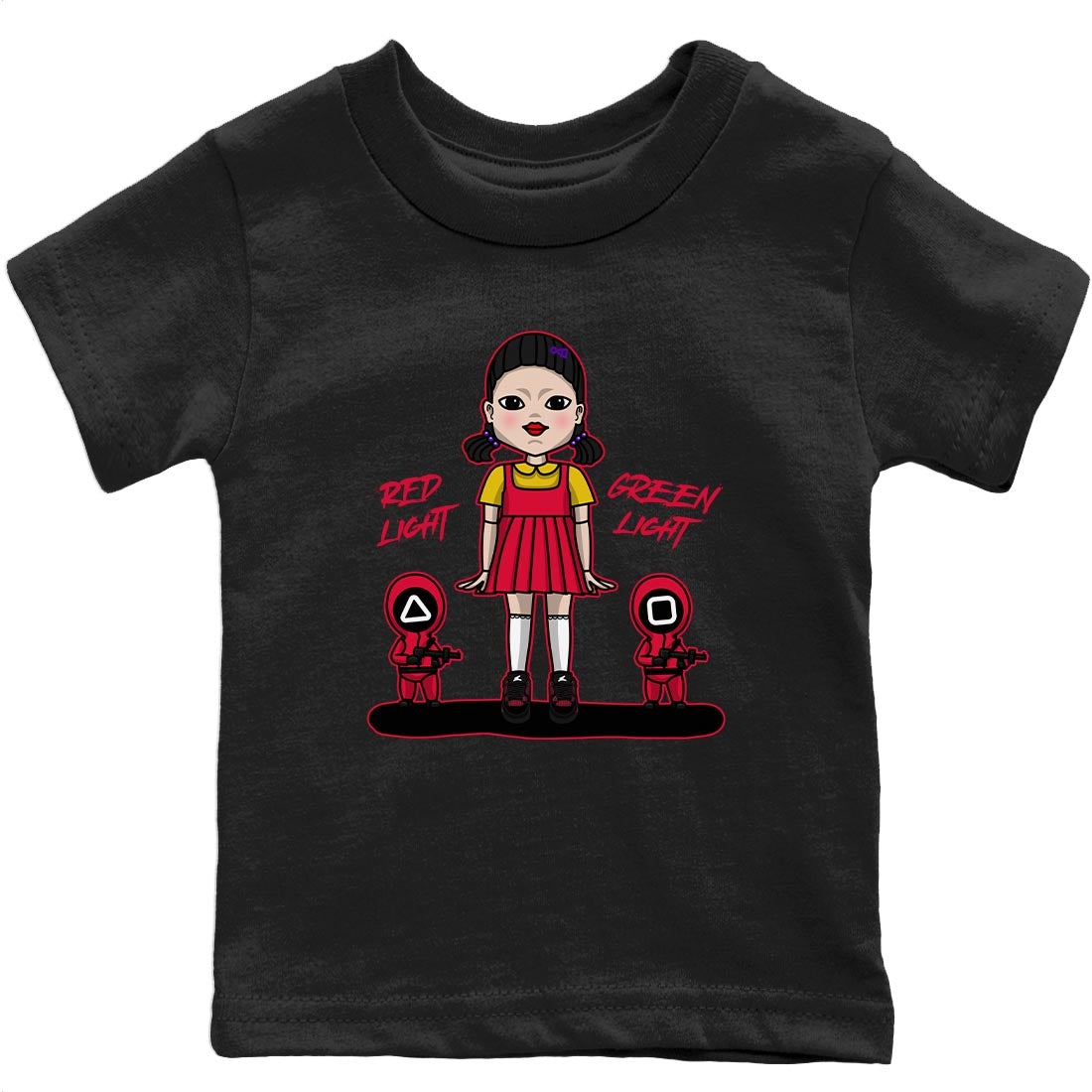 Red Light Green Light Kids Tops - Air Jordan 4 Red Thunder