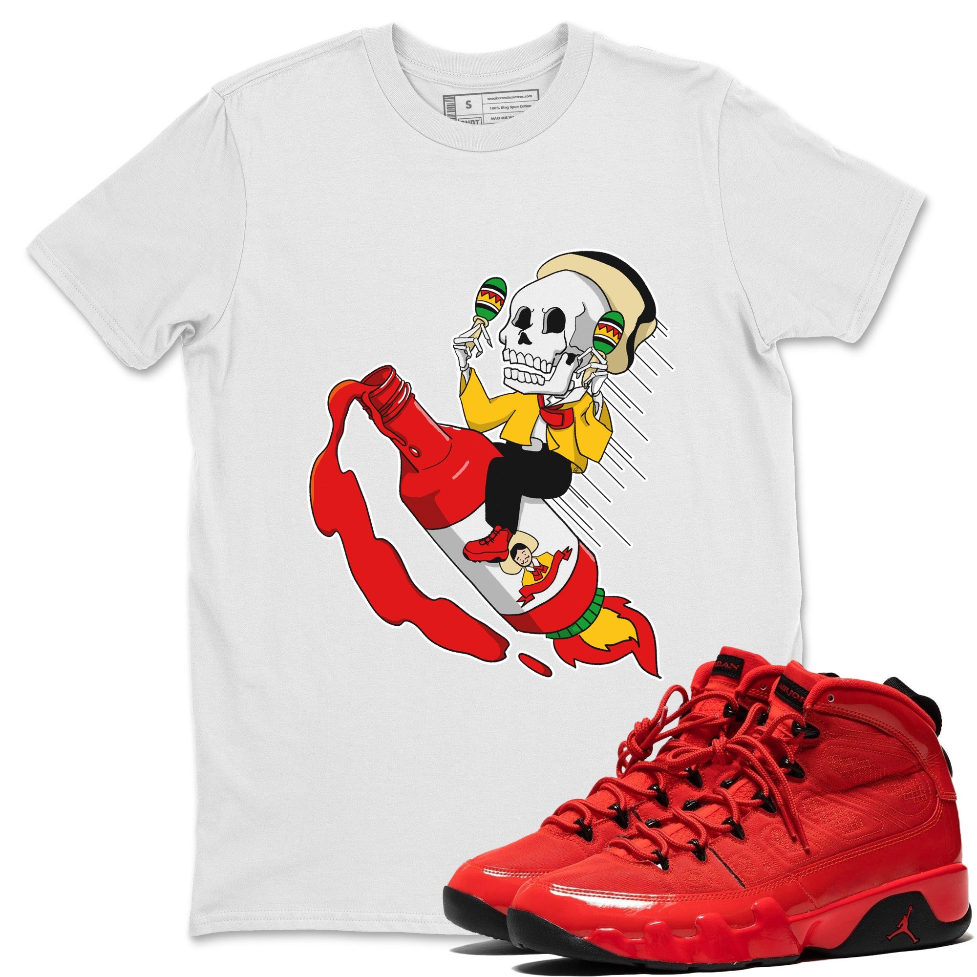 Red Rocket Unisex Tops - Air Jordan 9 Chile Red