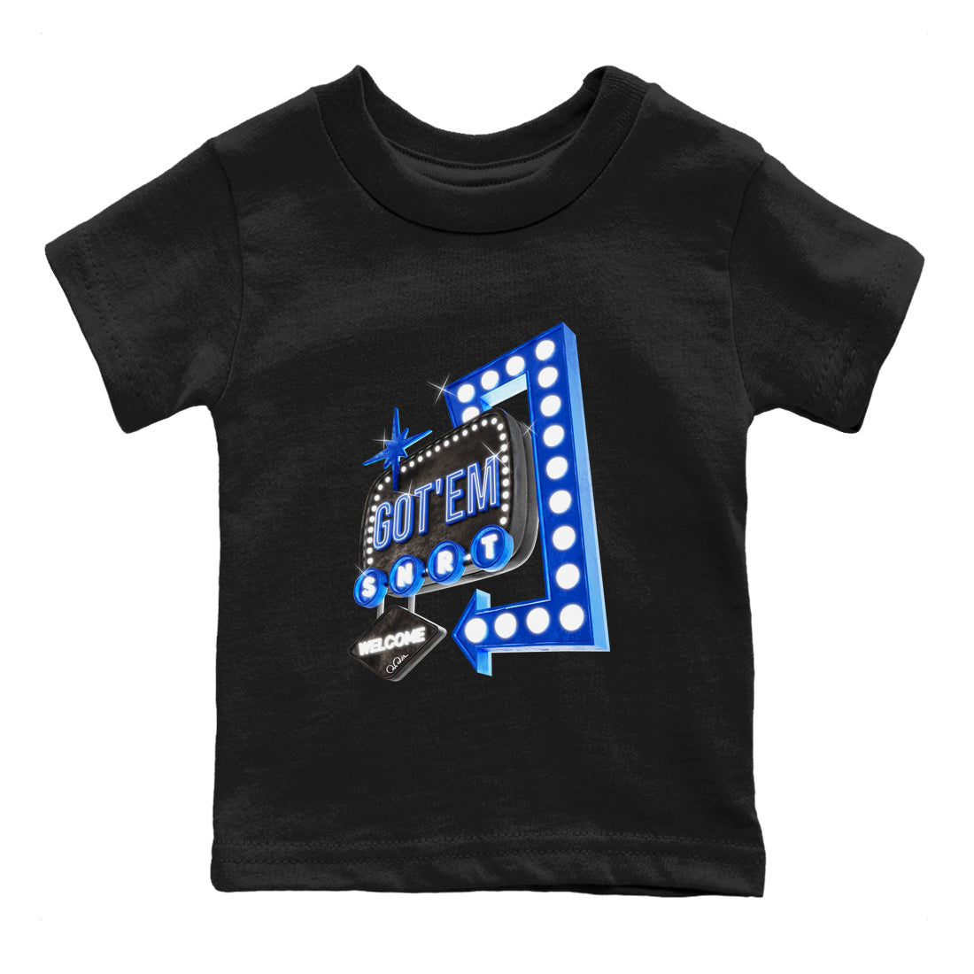 Retro Neon Sign snkmatch Tee Kids - Air Jordan 1 Royal Reimagined