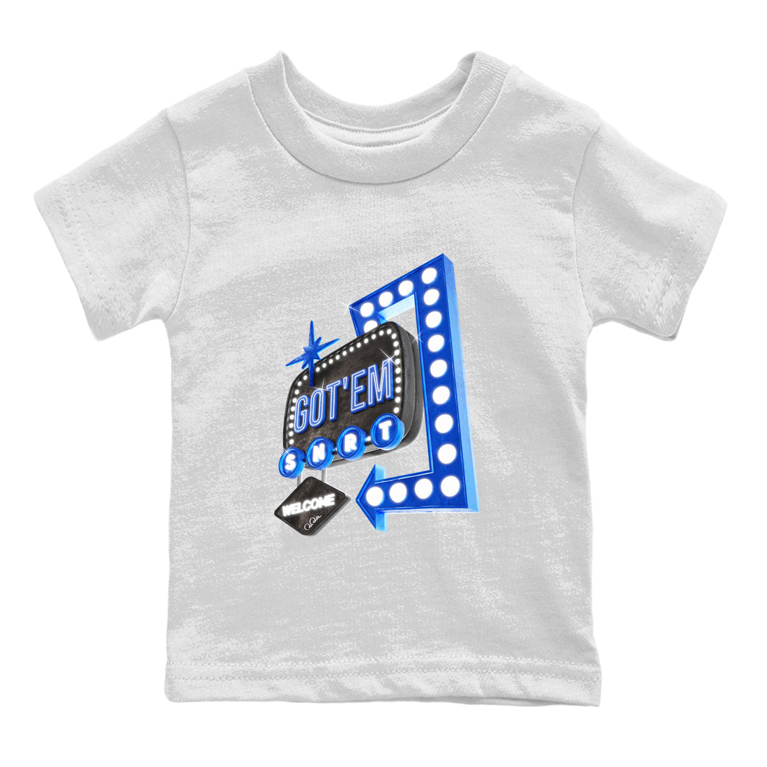 Retro Neon Sign snkmatch Tee Kids - Air Jordan 1 Royal Reimagined